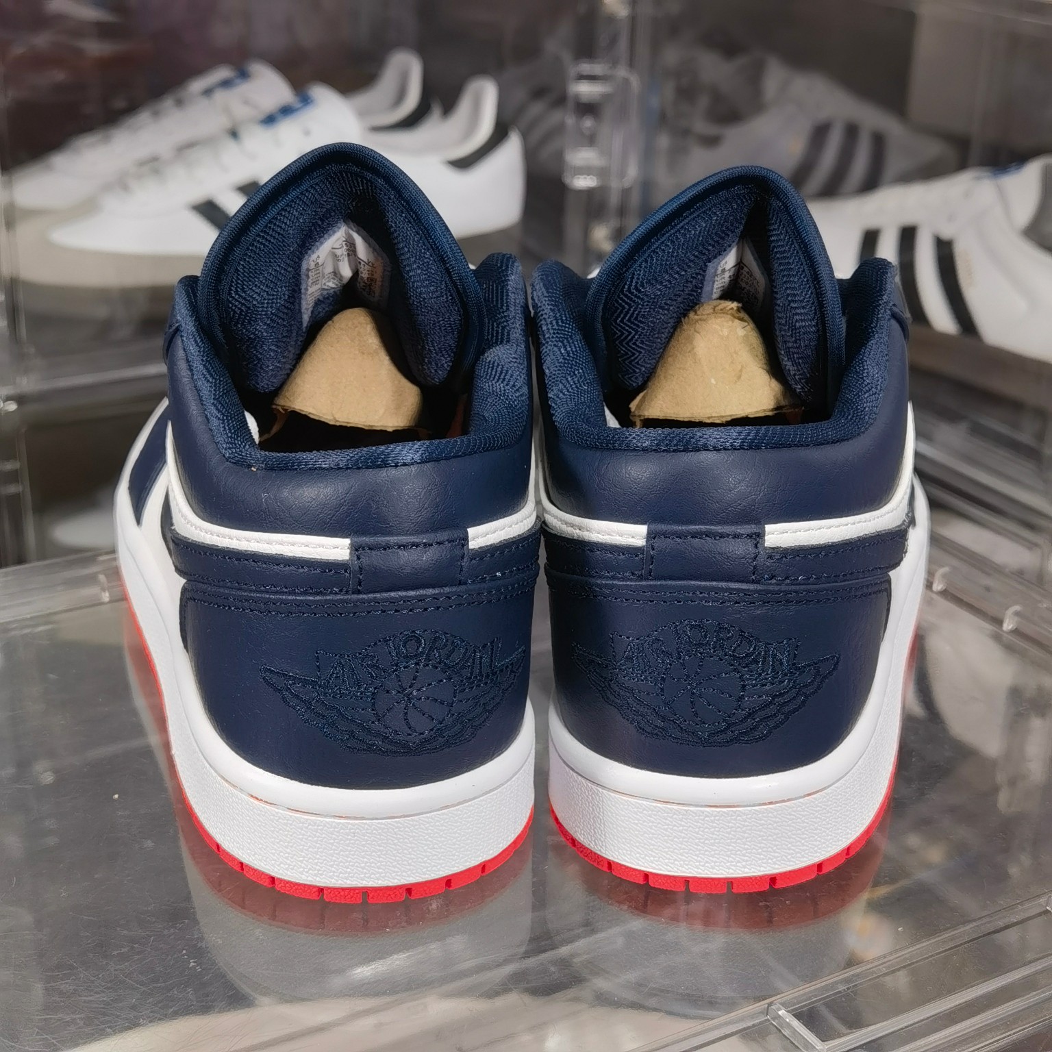 新版AirJordan1Low系列午夜蓝市场独家首发加入原厂折边工艺全进口电脑车全鞋原厂皮原辅料打造真原