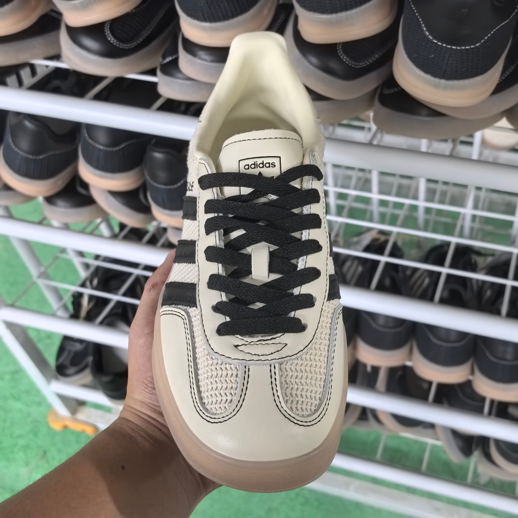 特价福利  德训Gazelle系列白网全头层出货 货号: JQ7083 尺码:35.5 36 36.5 37 38 38