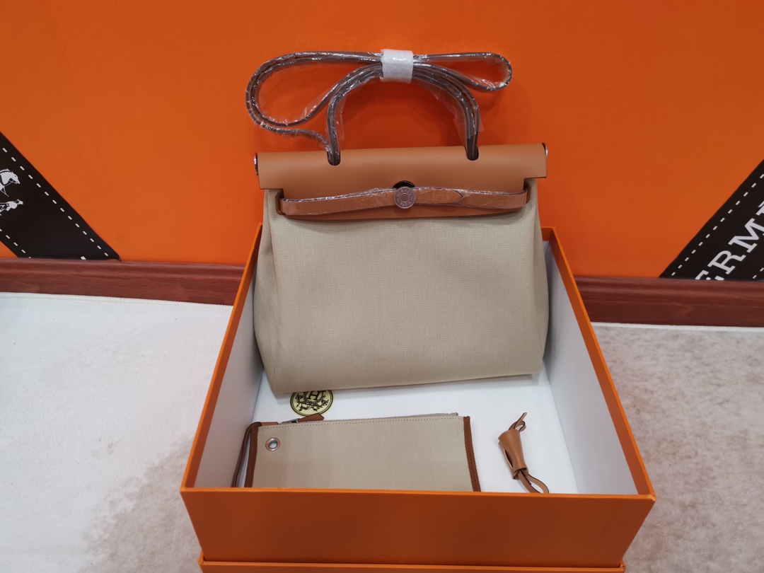 Hermes Herbag Borse Crossbody & Borse a Tracolla Grigio Unisex Hardware argento Tela