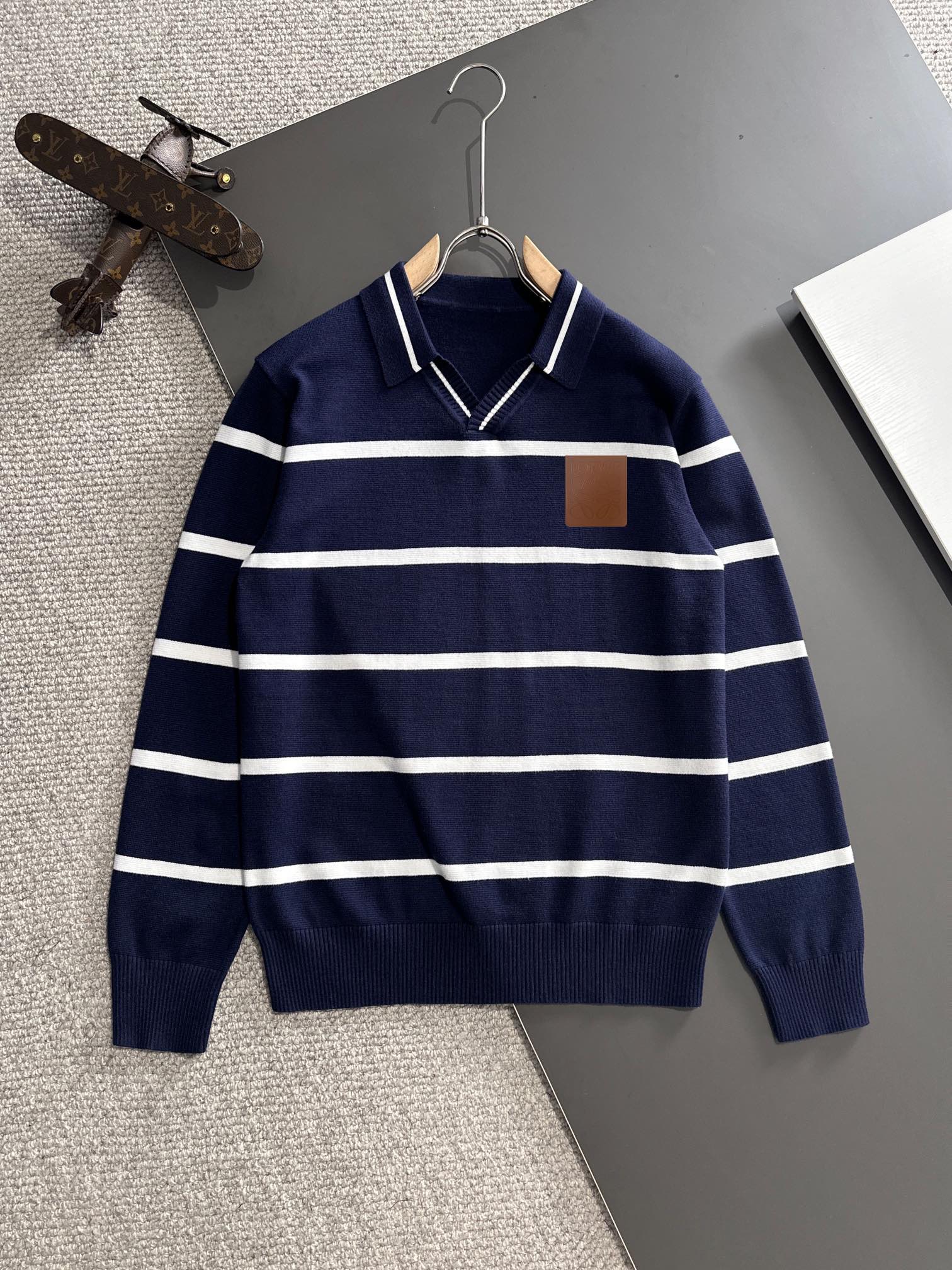 🅿️200 Envío al día siguiente, Loewe 2024 sitio web oficial otoño-invierno último modelo de suéter de cuello vuelto, éx…
