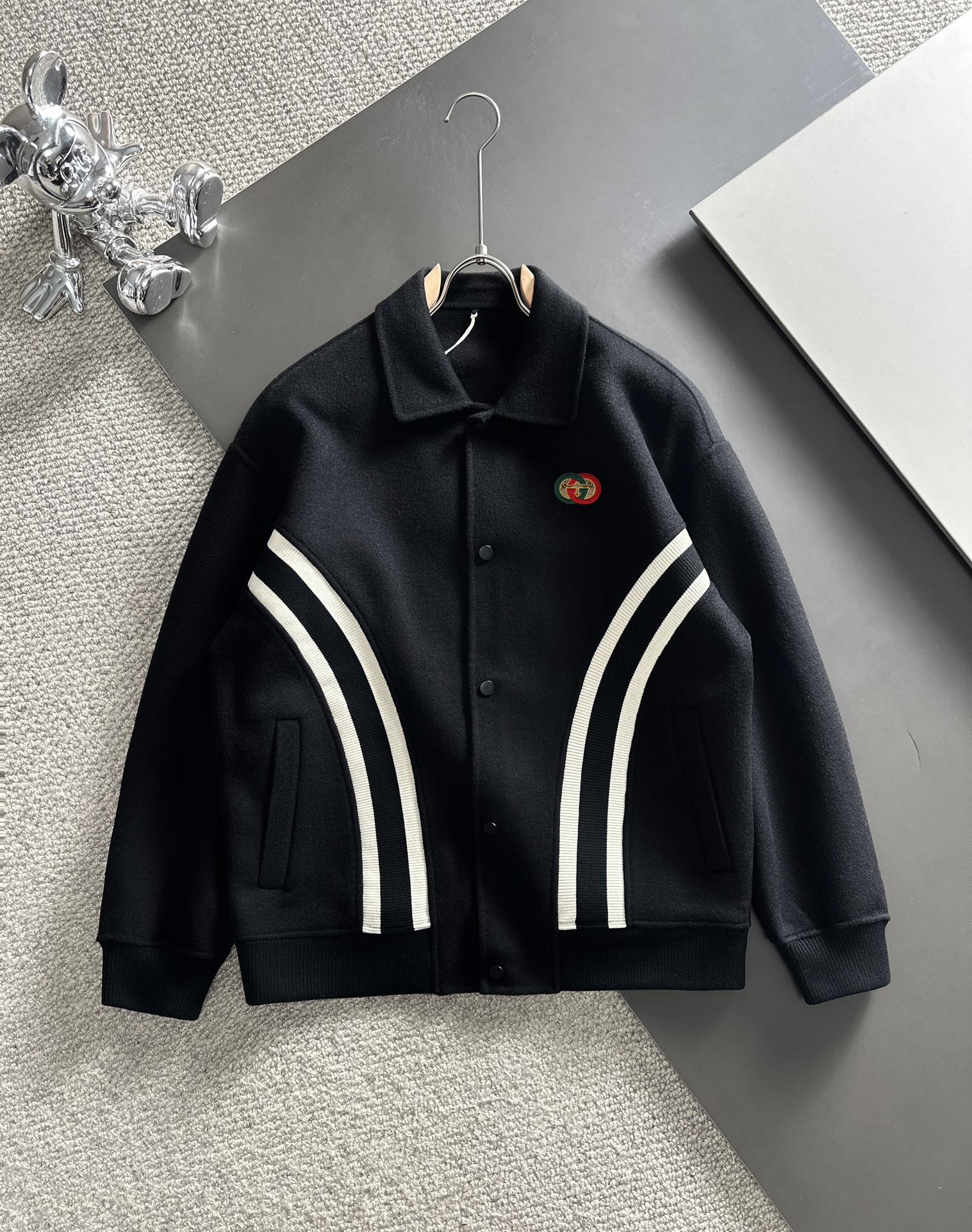 Envío al día siguiente, chaqueta corta - Gucci edición exclusiva nueva chaqueta de forro polar de doble cara para hombr…