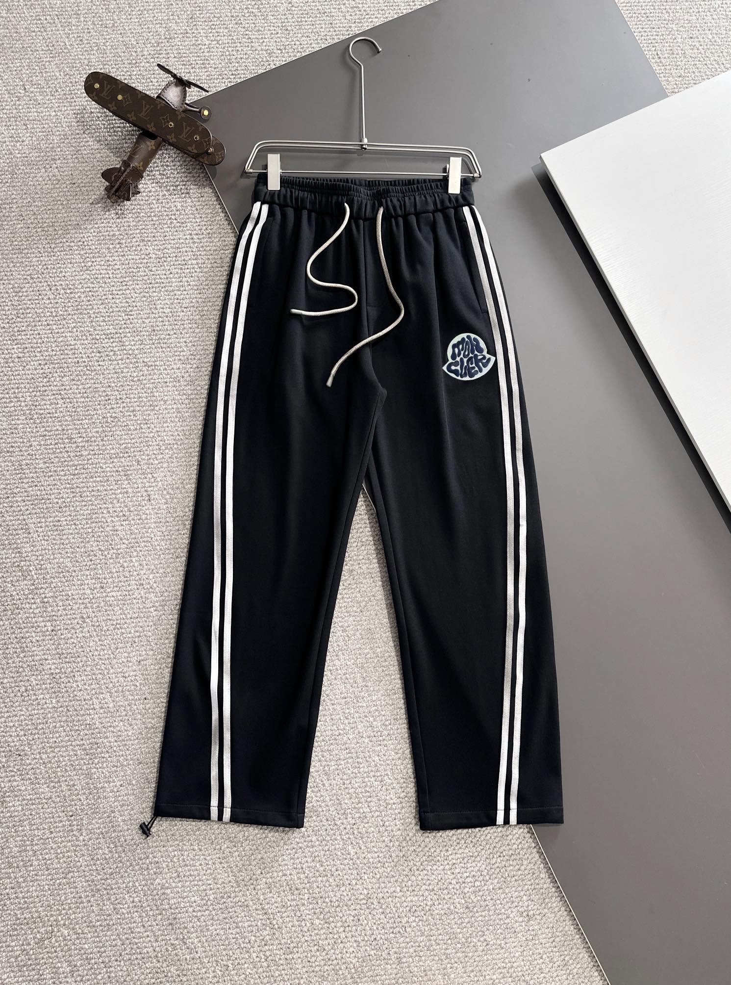 Pantalones casuales con elástico de Moncler para otoño/invierno 2024, tejido personalizado de boutique, alta transpirab…