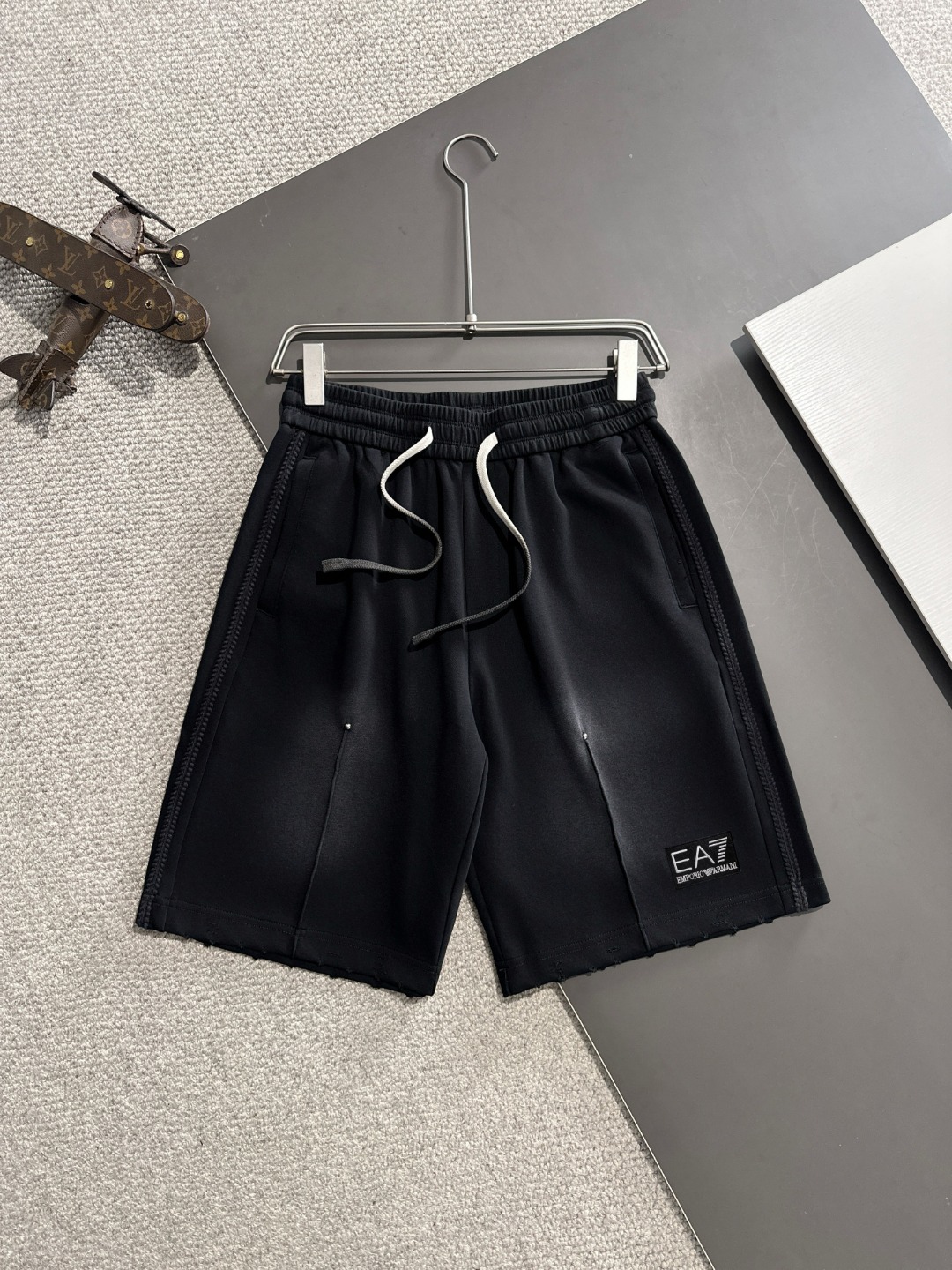 Envío al día siguiente, alta calidad, Armani 2025 Primavera/Verano nuevo pantalón corto casual con cintura elástica, te…