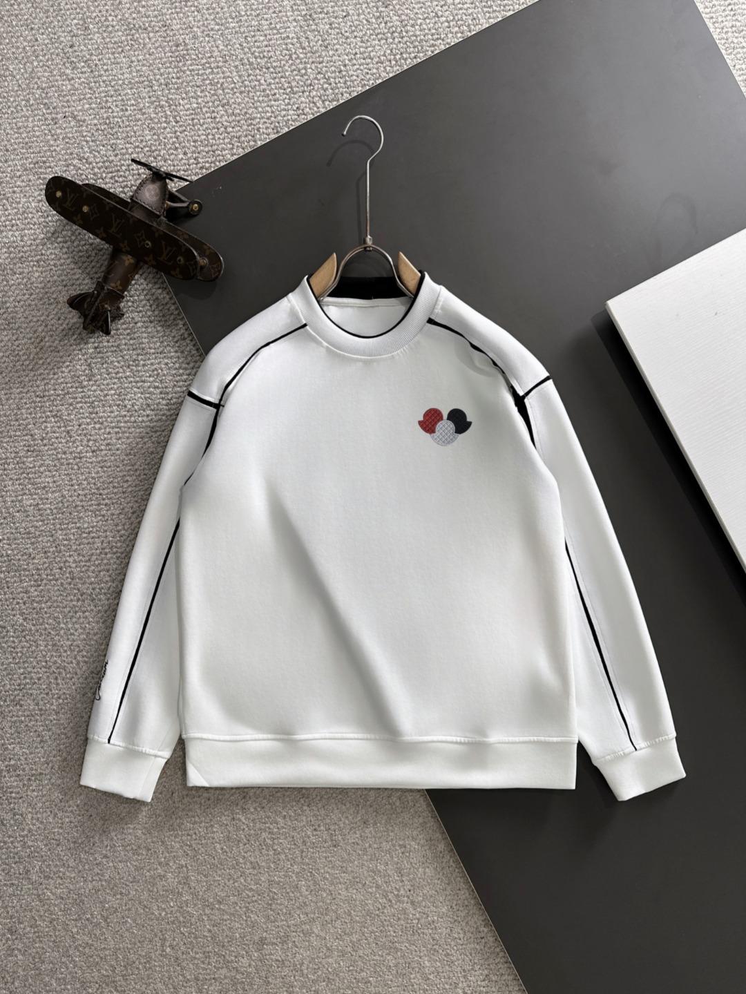 Moncler Long Sleeve Cotton Blend Sweatshirt - Unisex, Premium Quality