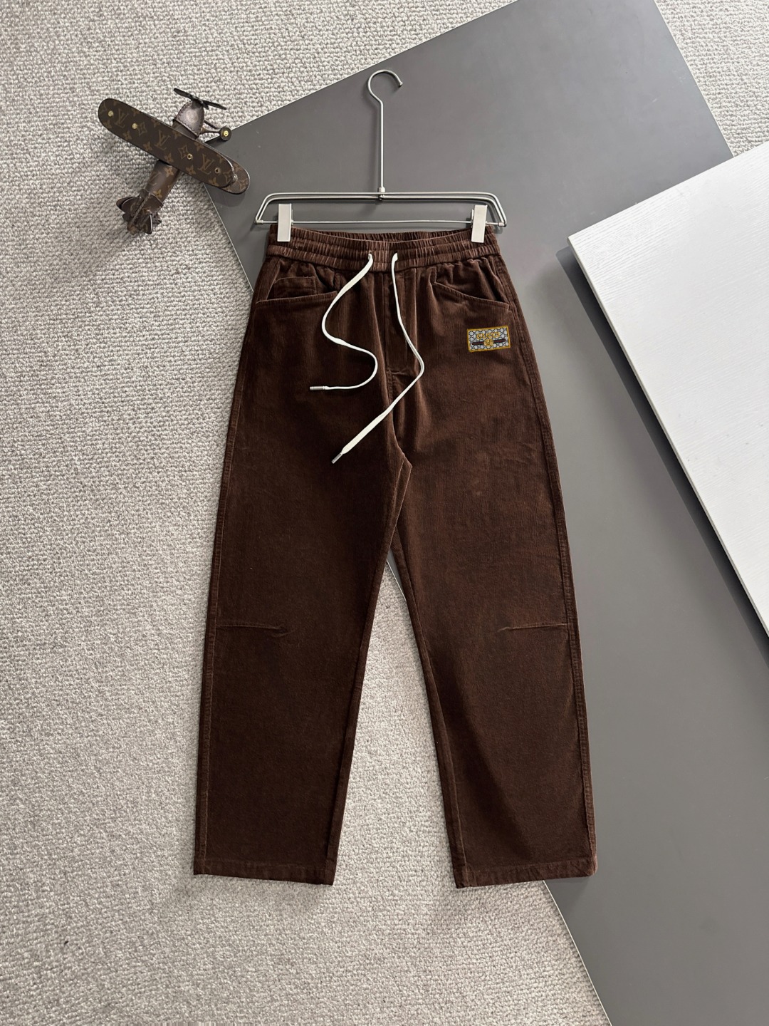 Gucci Winter 2025 New Elastic Corduroy Casual Pants - Thickened Fleece