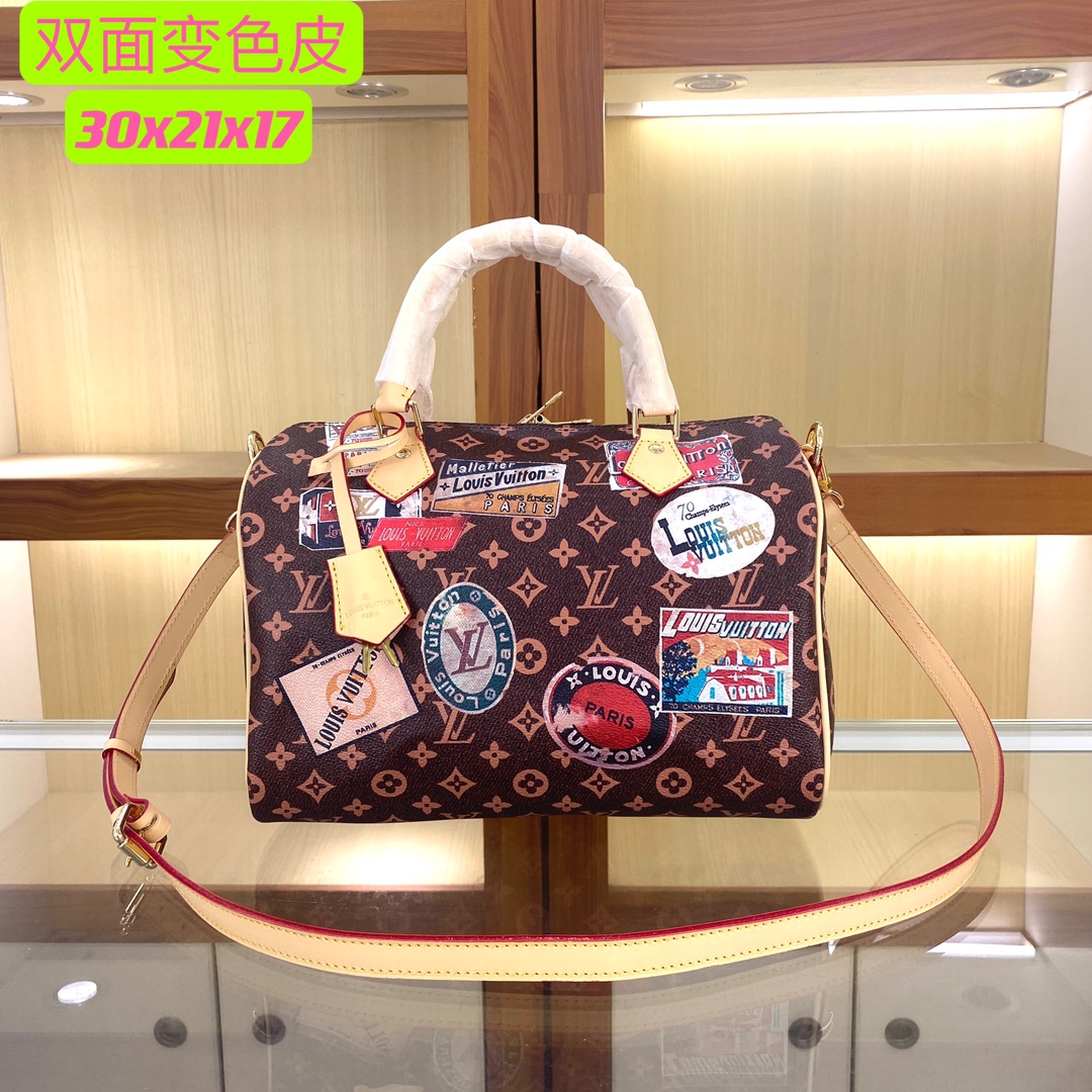 لويس فيتون LV Speedy حقيبة حقيبة يد عبر الإنترنت من الصين Monogram Canvas قماش موضة M47087