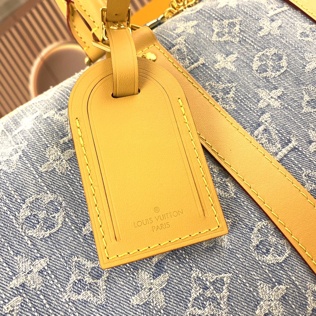 Louis Vuitton Keepall Bandoulière 45 Denim Travel Bag - Light Blue 5 i1720459064 7757 1