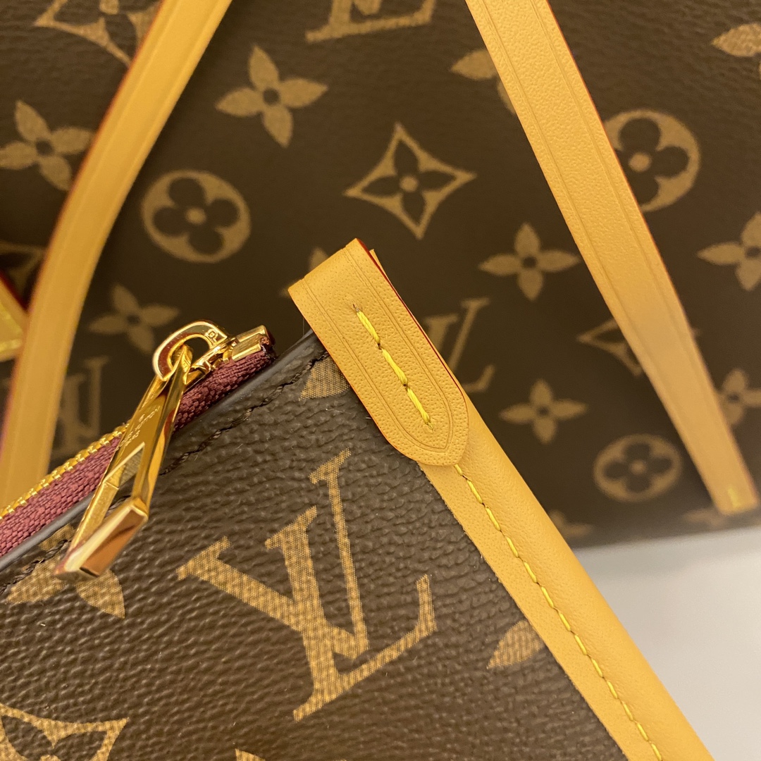 Louis Vuitton CarryAll Small Handbag Monogram Canvas Leather Trim Brown 6 i1720797639 2769 3