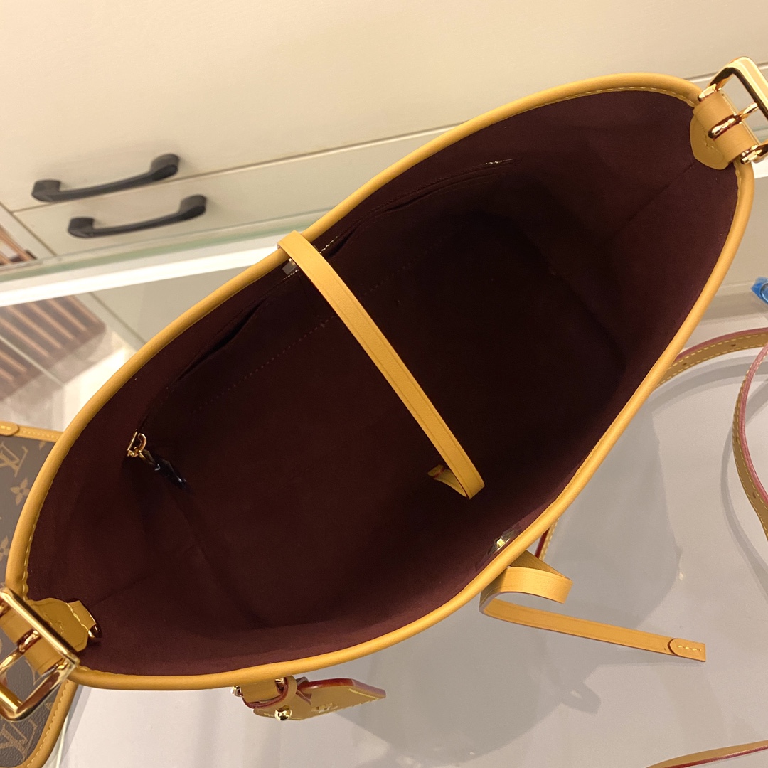 Louis Vuitton CarryAll Small Handbag Monogram Canvas Leather Trim Brown 9 i1720797639 8269 8