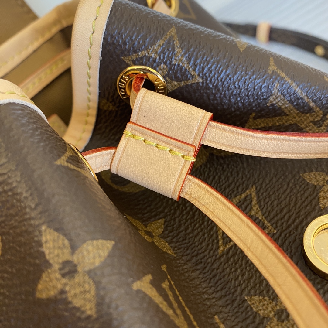 Louis Vuitton Montsouris Mini Backpack Coated Canvas Leather Trim Brown 6 i1722067385 4114 4