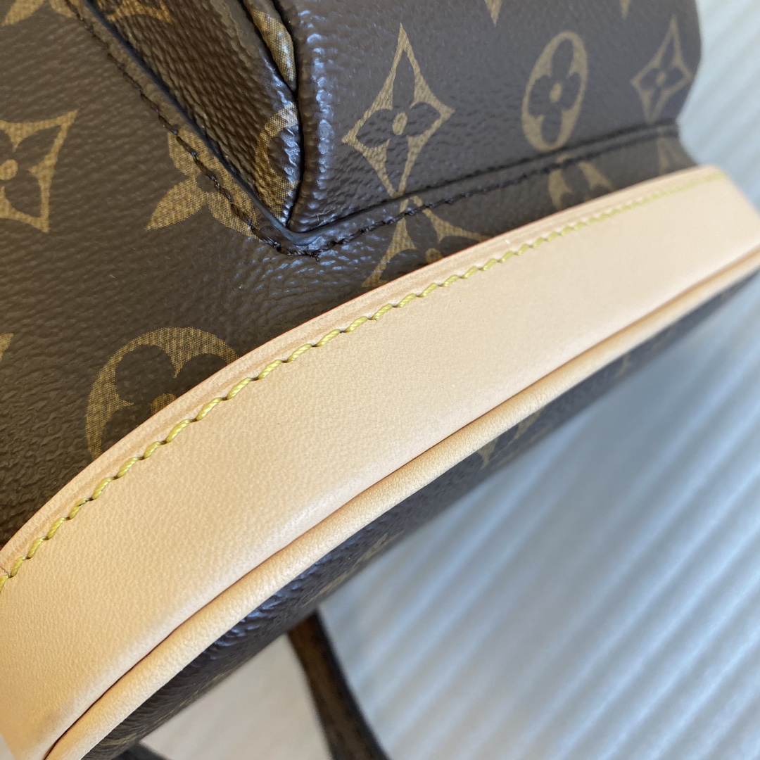 Louis Vuitton Montsouris Mini Backpack Coated Canvas Leather Trim Brown 5 i1722067386 1026 8