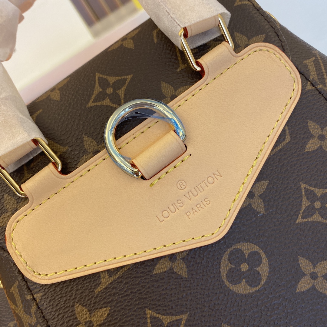 Louis Vuitton Montsouris PM Backpack Monogram Canvas with Leather Trim 8 i1722067432 9998 0
