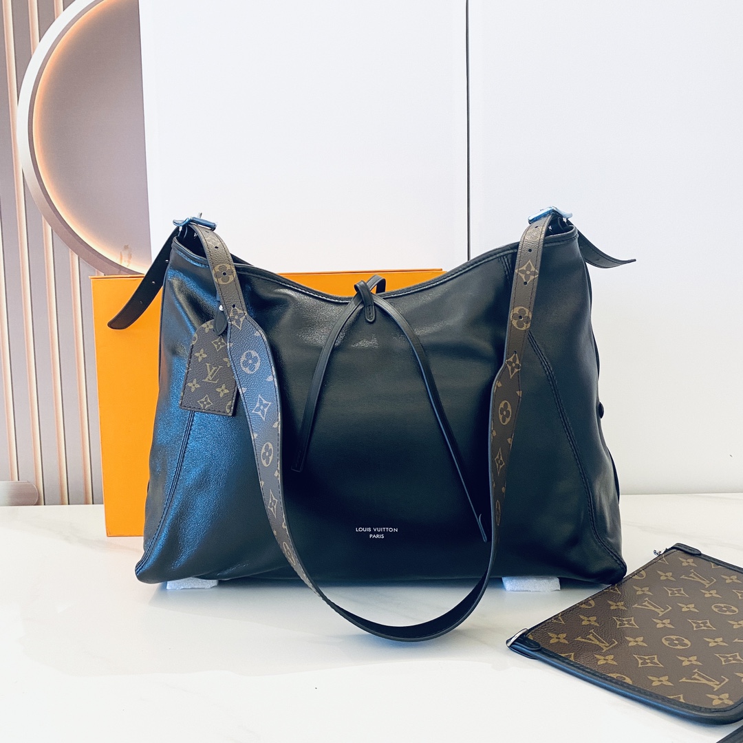 Louis Vuitton CarryAll Dark Medium Hobo Bag, M25143 - Luxurious Leather Handbag 6 i1724917700 6246 3
