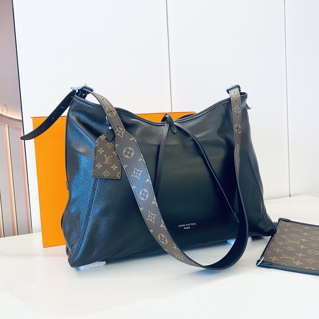 Louis Vuitton CarryAll Dark Medium Hobo Bag, M25143 - Luxurious Leather Handbag 2 i1724917700 8587 2
