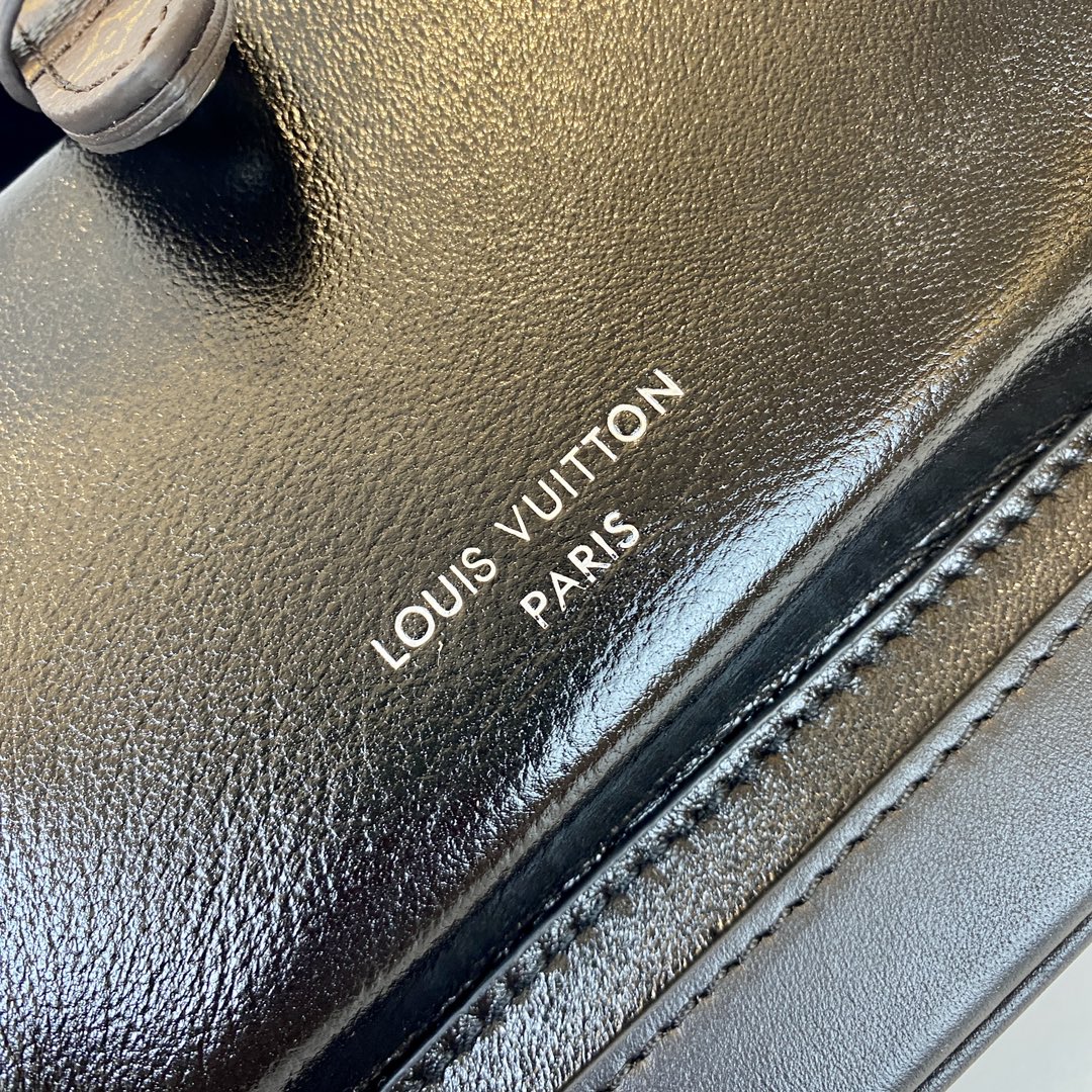 Louis Vuitton Montsouris PM Black Leather Backpack for Women, 28 x 30 x 18 cm 4 i1725984829 6348 3