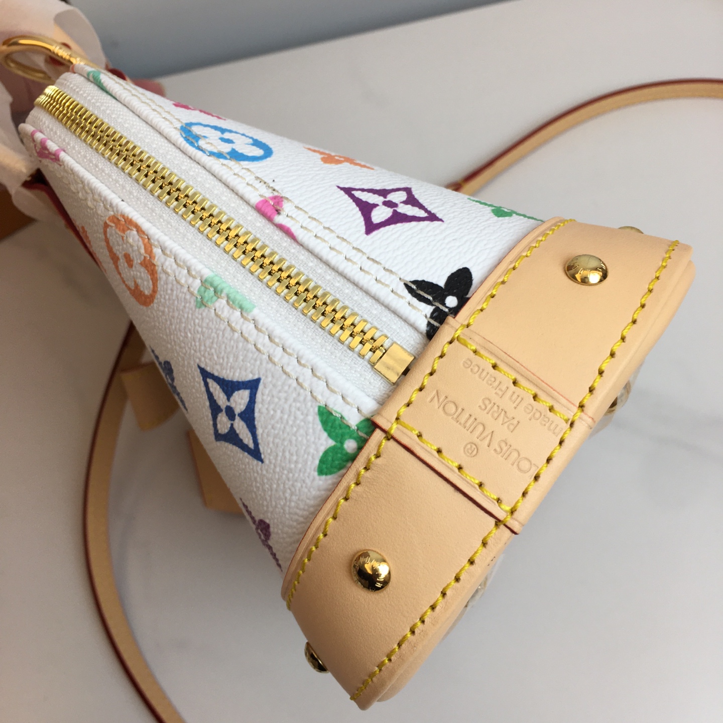 Louis Vuitton Alma BB Multicolor Monogram Canvas Crossbody Satchel Handbag 4 i1742660171324 5059 0 2