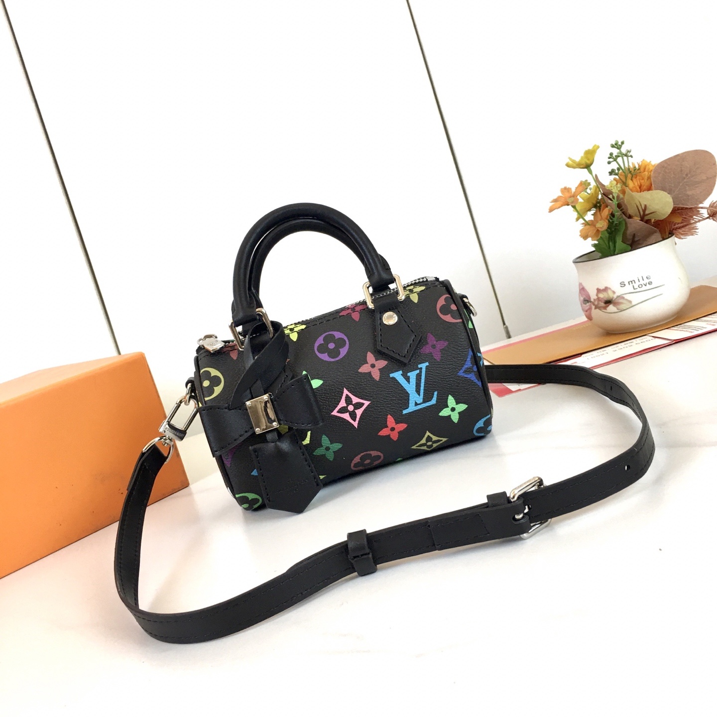 ,M13391 M13406 M81085 lv村上隆联名NANOSPEEDY 手袋本款Nano Spe