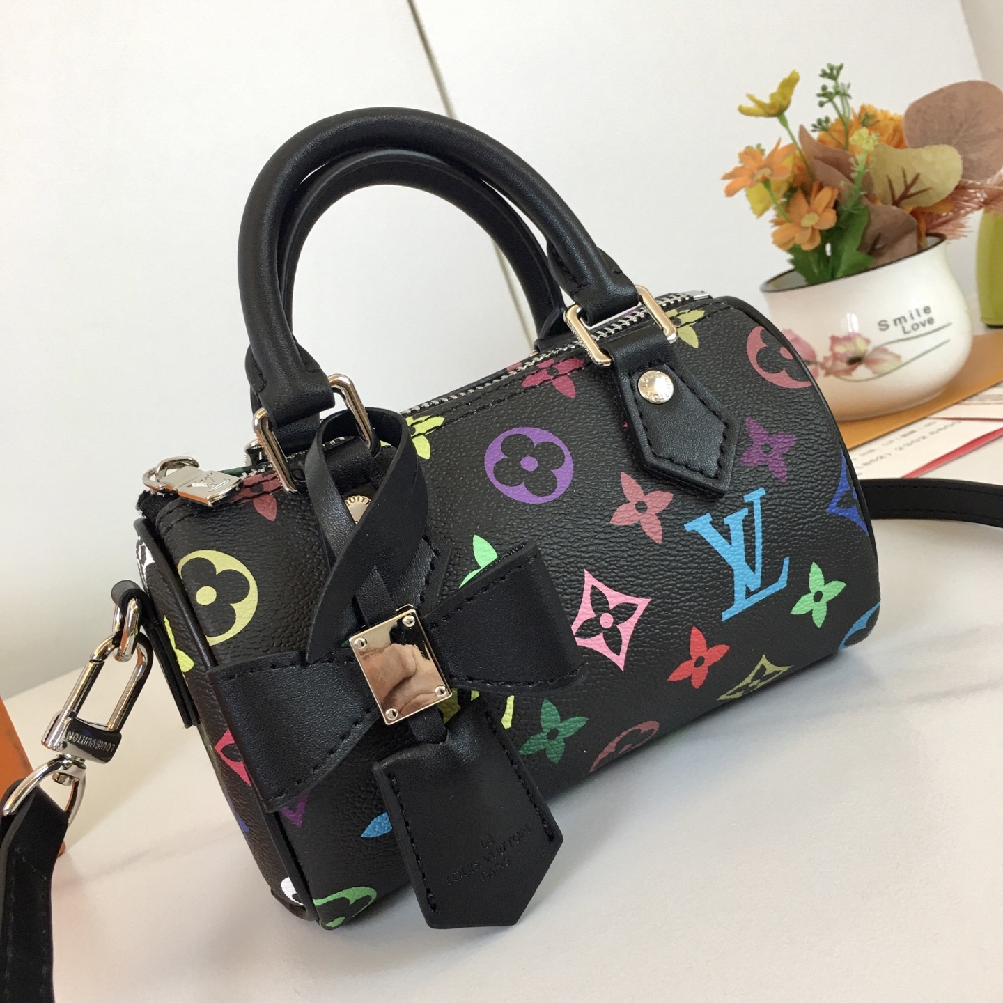 ,M13391 M13406 M81085 lv村上隆联名NANOSPEEDY 手袋本款Nano Spe