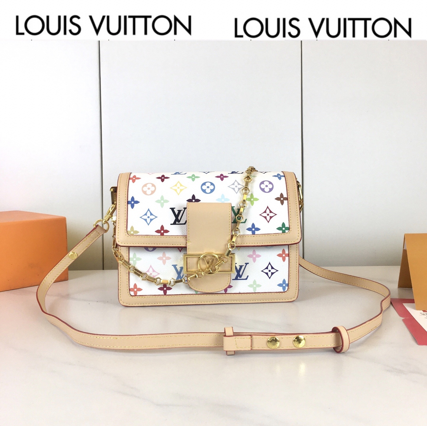 ,LV M45958中號手袋 路易威登經典 Dauphine 手袋系列新作:2025 村上隆系列,出自女