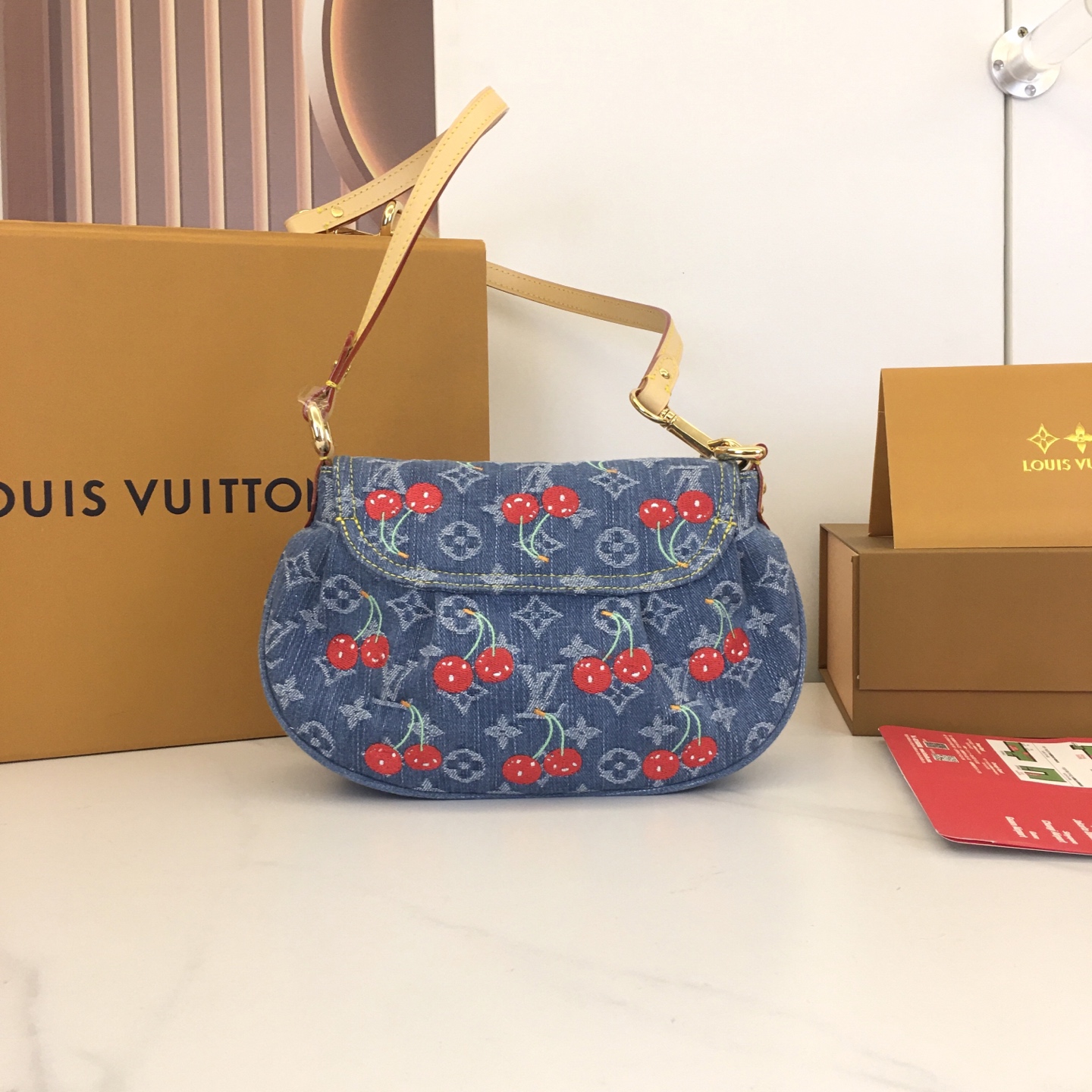 Louis Vuitton Sunset Monogram Denim Cherry Crossbody Shoulder Bag 5 i1752429175524 4212 0 4
