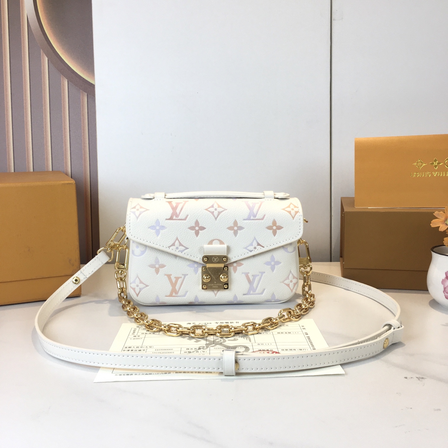 Louis Vuitton White Monogram Empreinte Leather Métis East West Crossbody Bag 3 i1753639803834 6626 0 1
