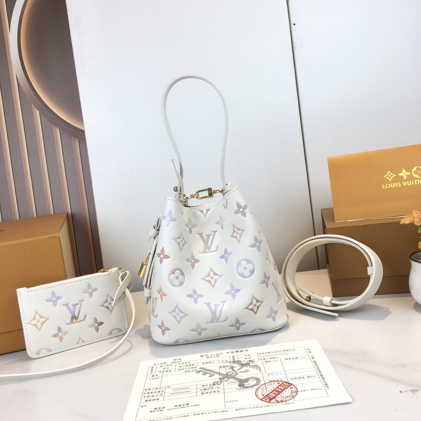 Louis Vuitton All In BB Handbag Monogram Embossed Leather Bucket Bag 3 i1753639883539 145 0 2