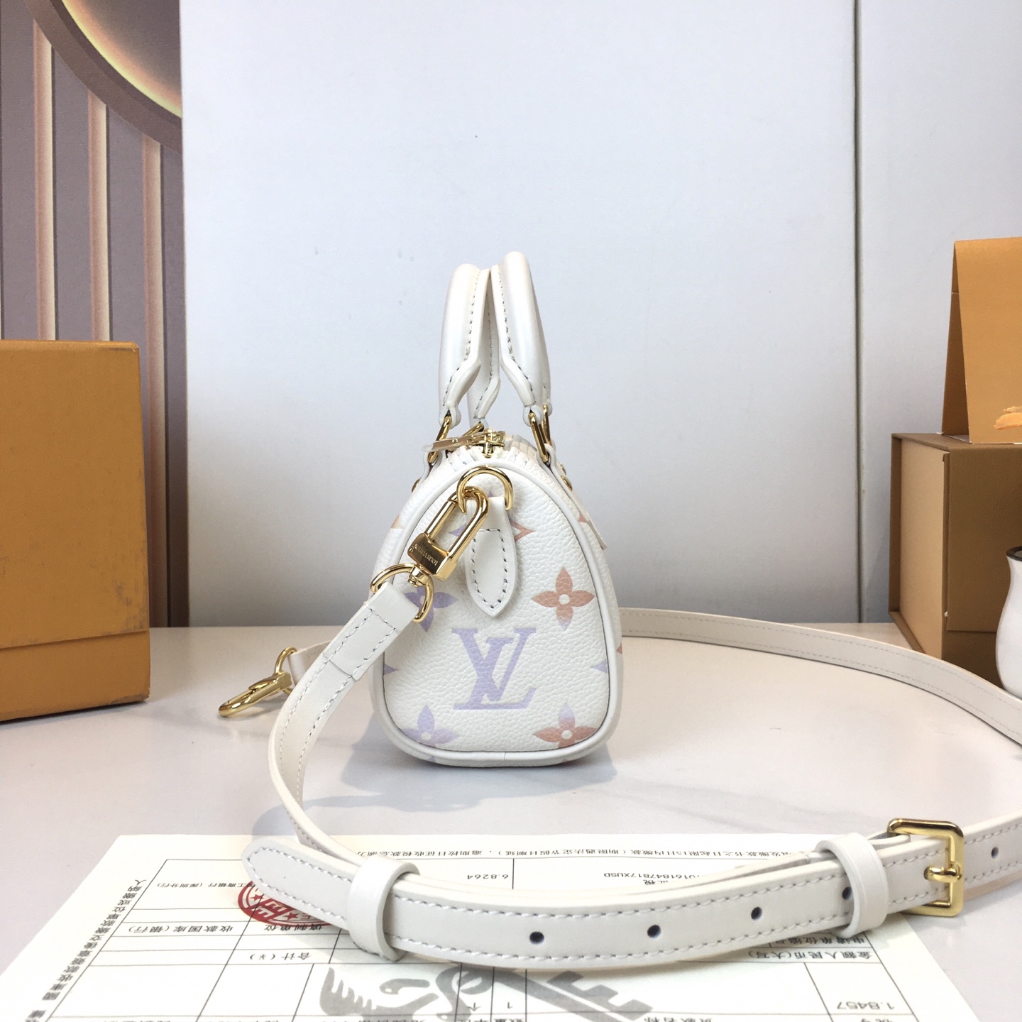 Louis Vuitton Nano Speedy White Monogram Empreinte Leather Crossbody Bag 5 i1753640061306 8402 0 3