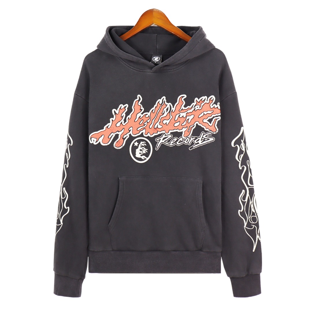 Hellstar Water-Washing Hoodie in 360g Fabric, Black, Sizes S-XL (BR 5631) - 图片 3