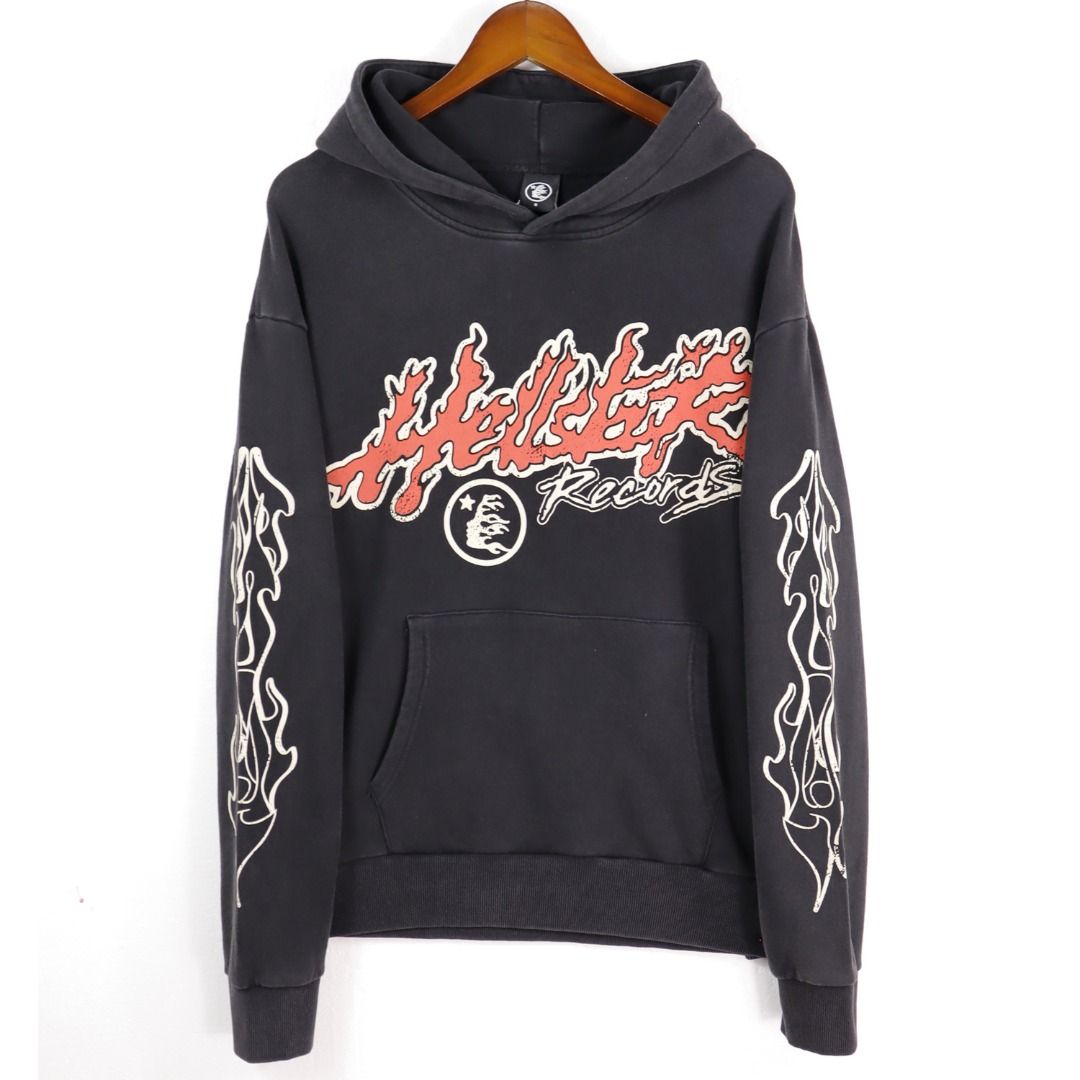 Hellstar Water-Washing Hoodie in 360g Fabric, Black, Sizes S-XL (BR 5631) - 图片 6