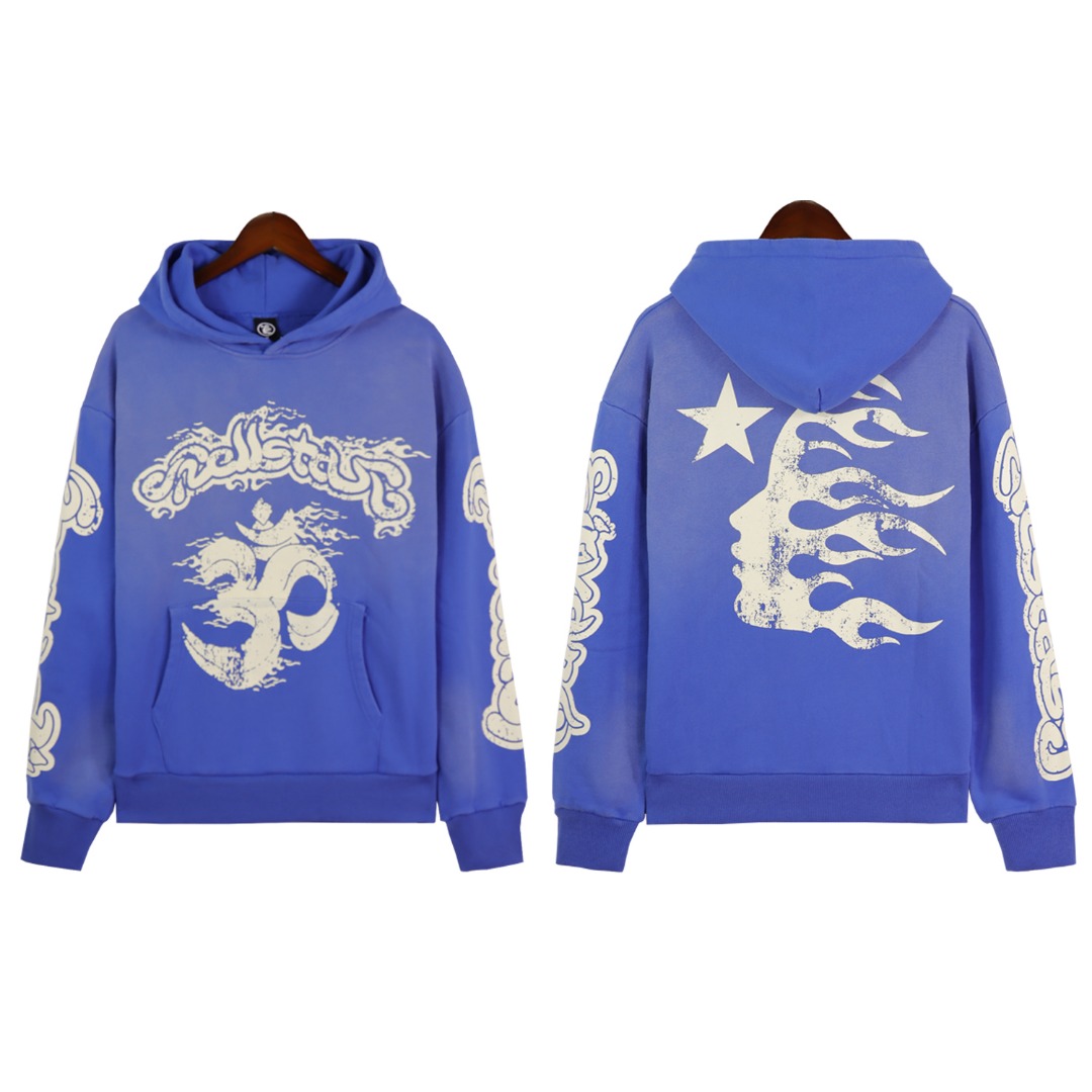 Water-Washing Hoodie: Hellstar Back-to-Earth Collection, 360g Fabric, Multiple Colors & Sizes - 图片 3