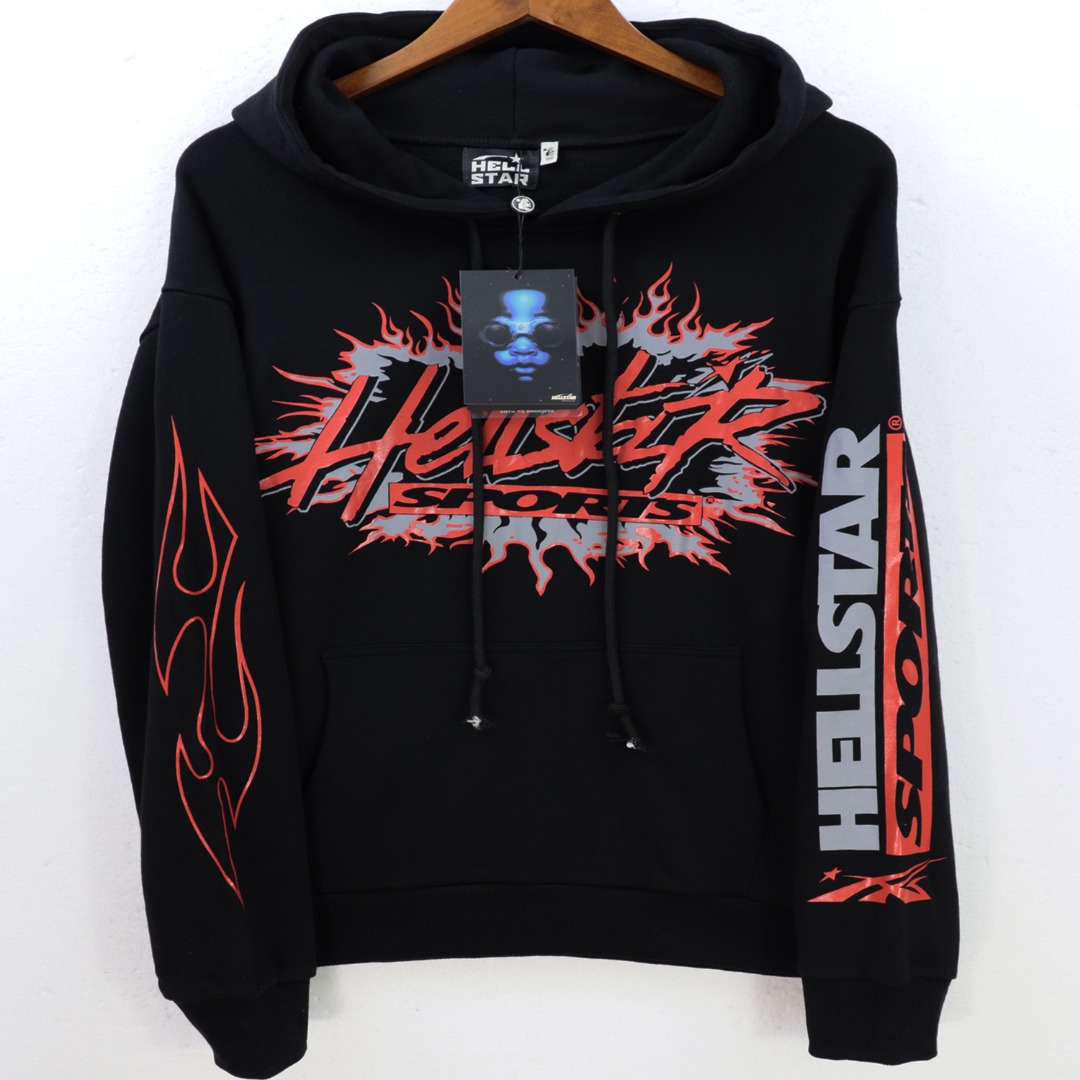 Hell Star’s 360g Fabric Hoodie in Black, Sizes S-XL, Code BR 5650. - 图片 5