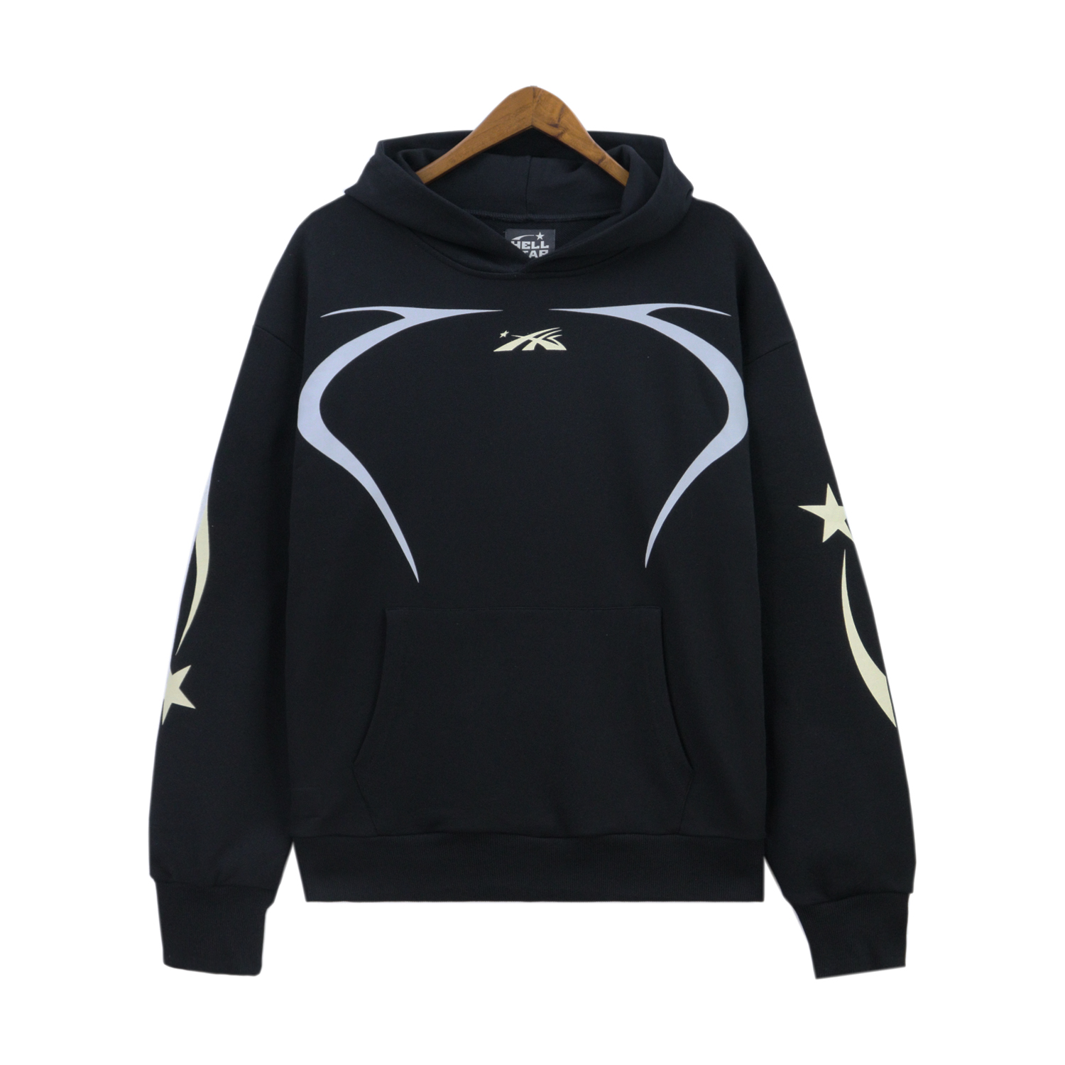 Hellstar Hoodie in 360g Fabric, Available in Black and Red, Sizes S-XL. - 图片 2