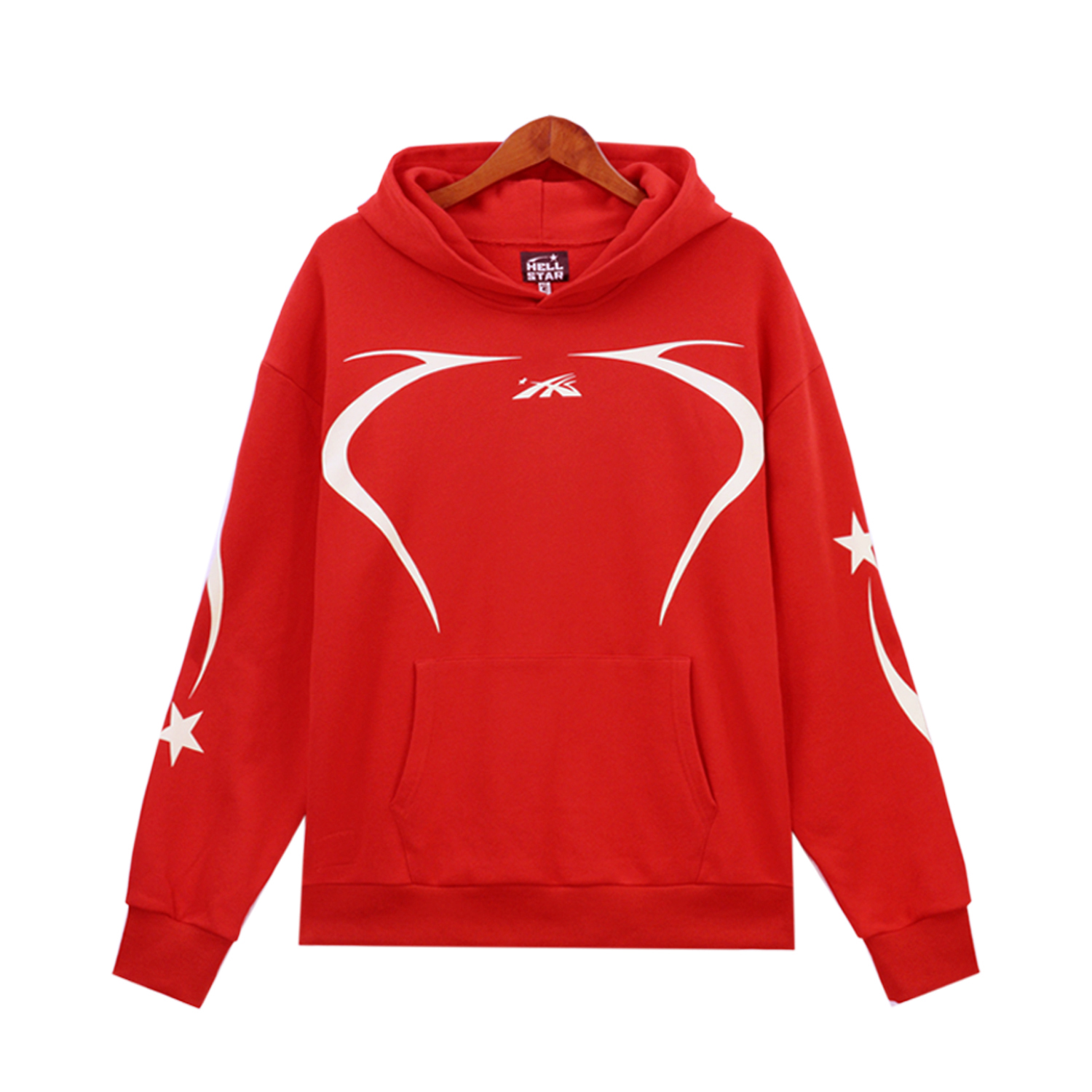 Hellstar Hoodie in 360g Fabric, Available in Black and Red, Sizes S-XL. - 图片 3
