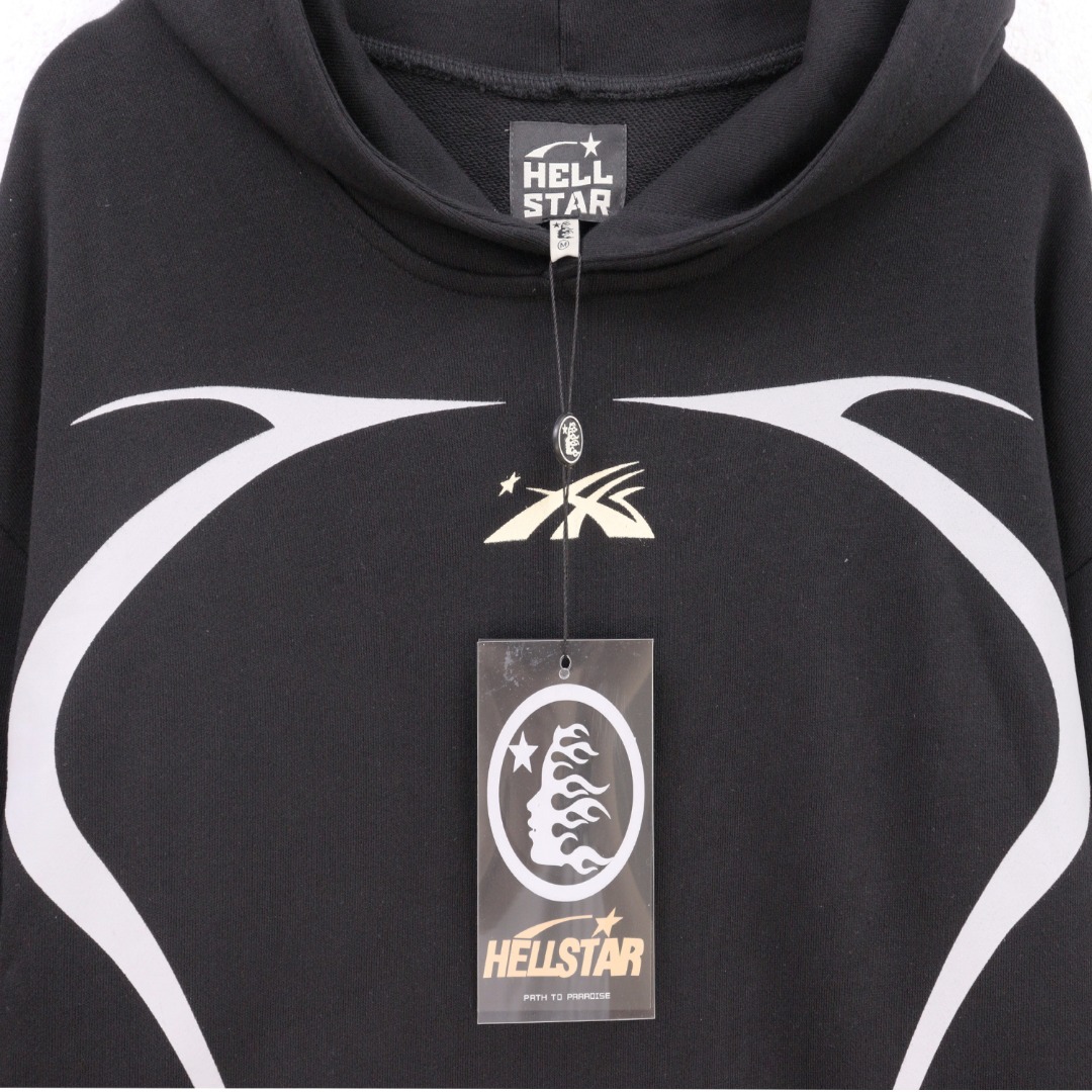 Hellstar Hoodie in 360g Fabric, Available in Black and Red, Sizes S-XL. - 图片 8