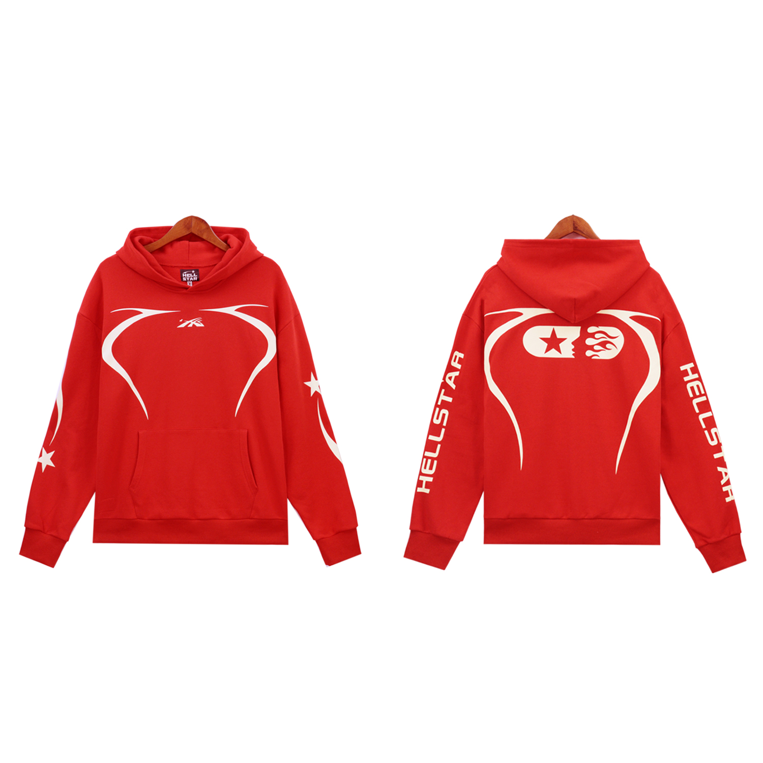 Hellstar Hoodie in 360g Fabric, Available in Black and Red, Sizes S-XL. - 图片 7