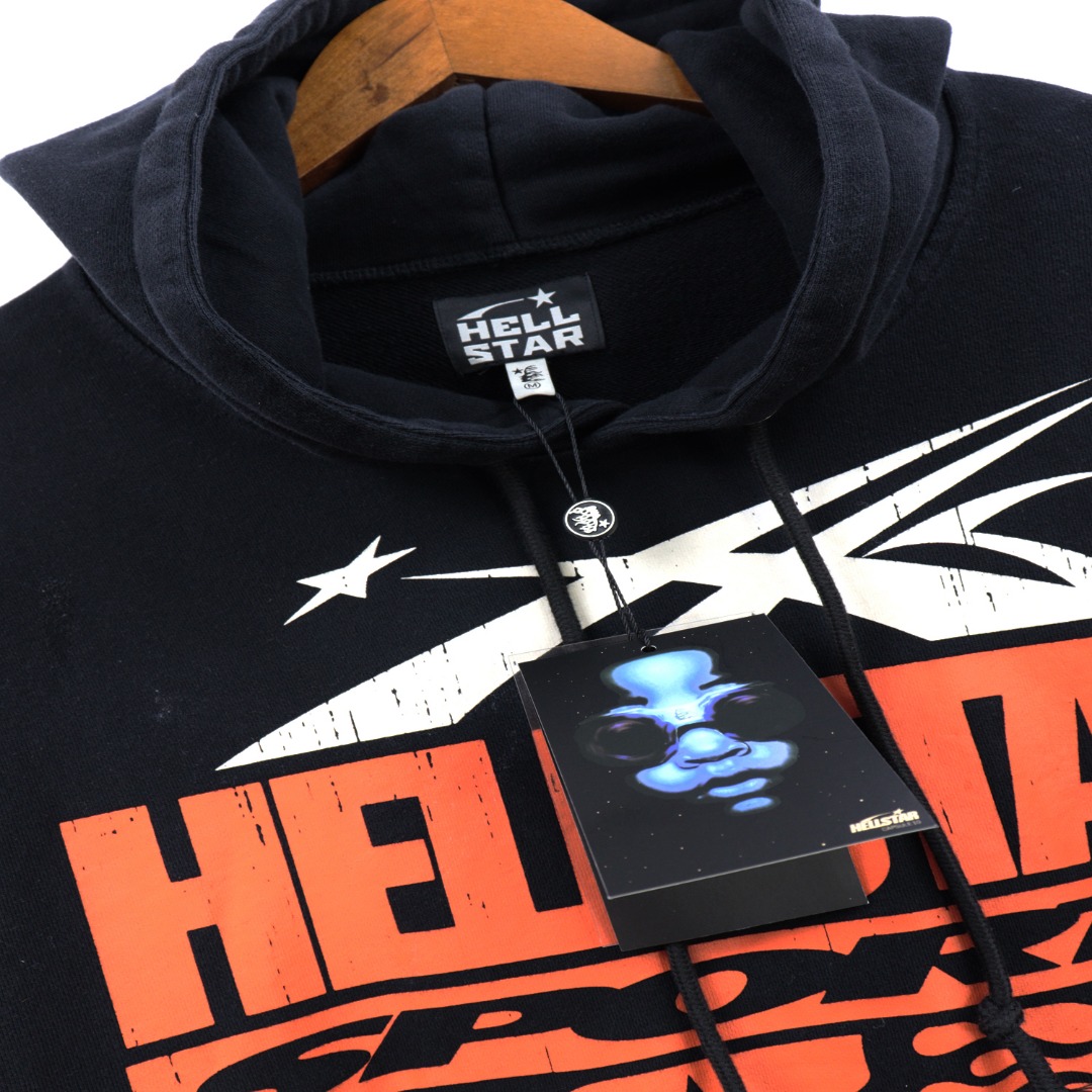 Hellstar Water-Washing Hoodie in Black and Almond, 360g Fabric, S-XL Sizes. - 图片 6