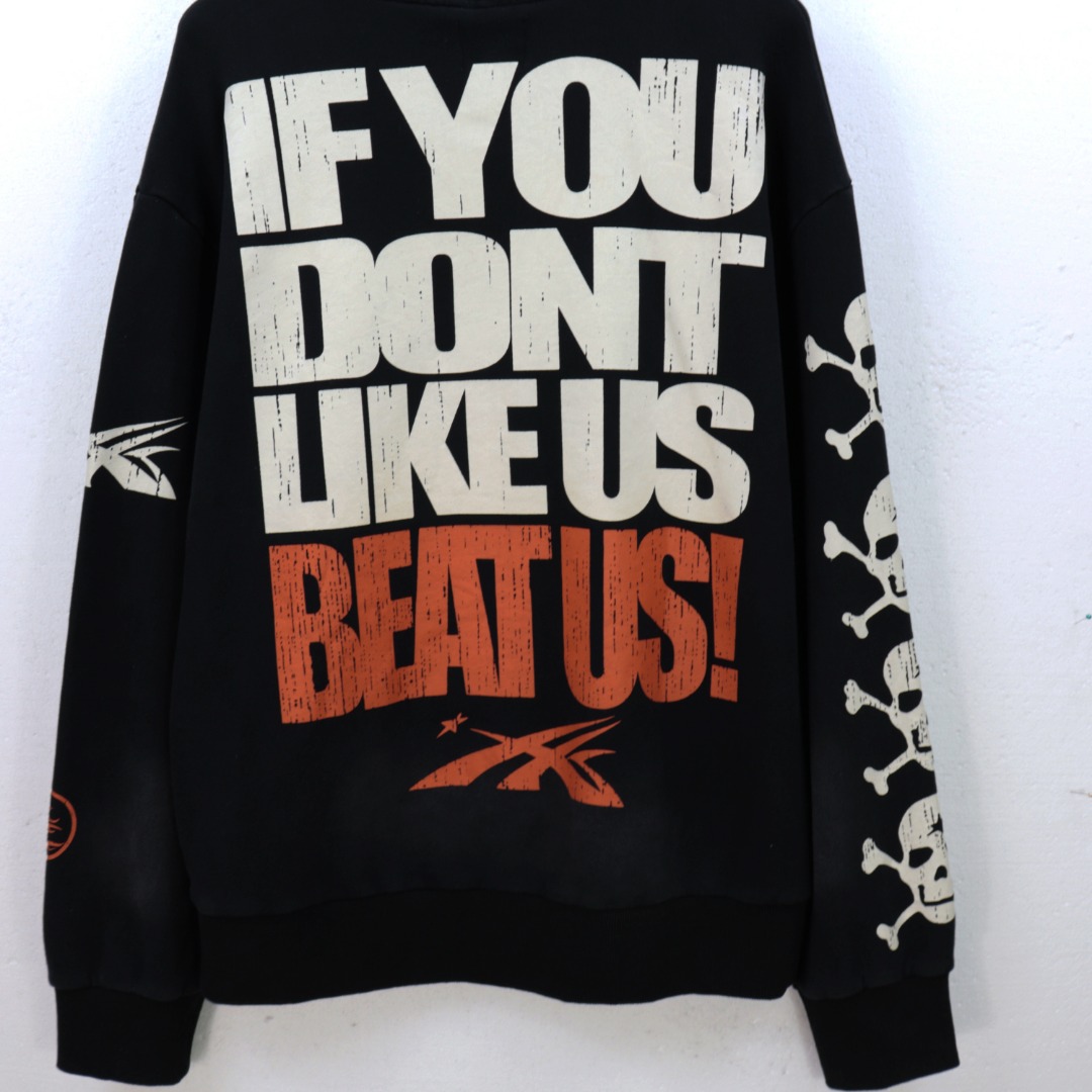 Hellstar Water-Washing Hoodie in Black and Almond, 360g Fabric, S-XL Sizes. - 图片 9