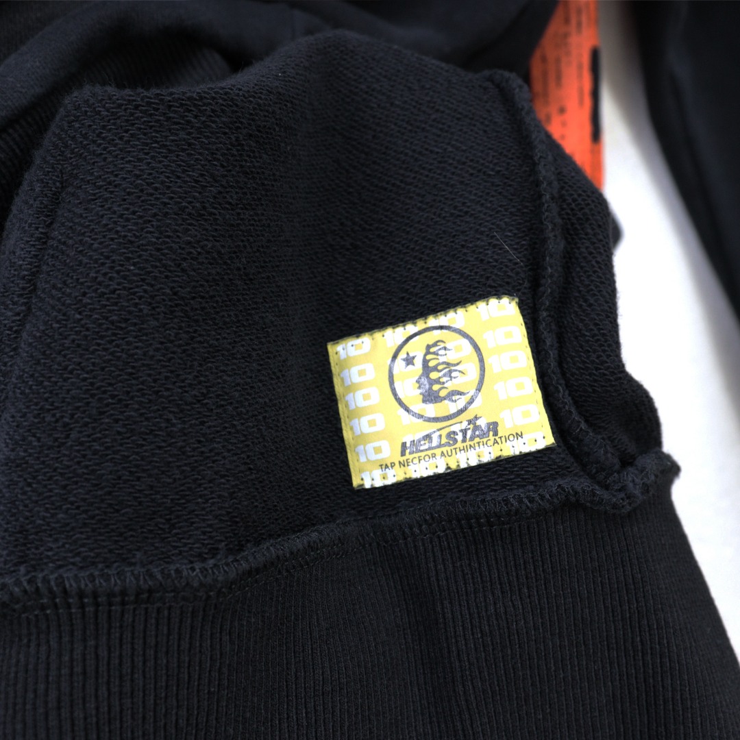 Hellstar Water-Washing Hoodie in Black and Almond, 360g Fabric, S-XL Sizes. - 图片 7