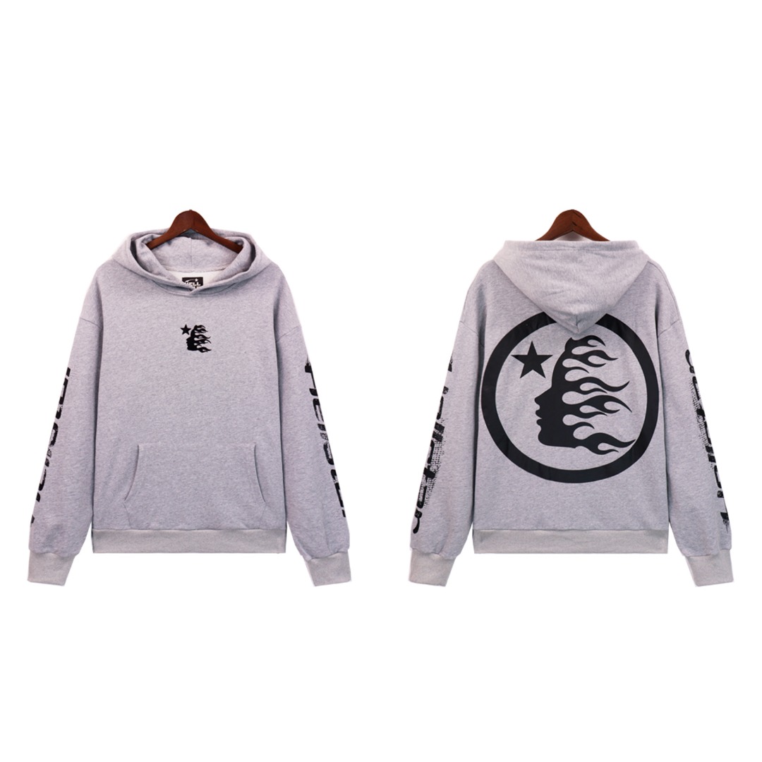 Hellstar Hoodie in Almond, Black, and Yellow; 360g Water Wash Fabric, Sizes S-XL - 图片 5
