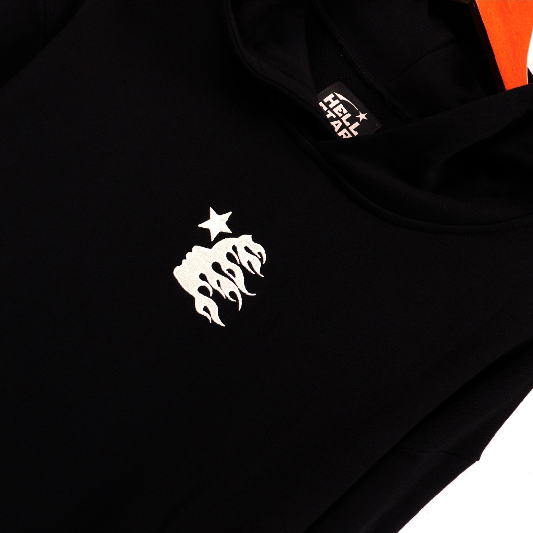 Hellstar Hoodie in Almond, Black, and Yellow; 360g Water Wash Fabric, Sizes S-XL - 图片 7