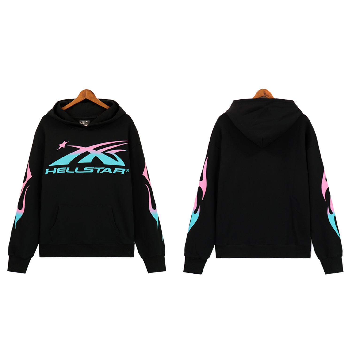 Hellstar Hoodie: BR 5659, 360g Fabric, Black Ash, Sizes S-XL - 图片 4