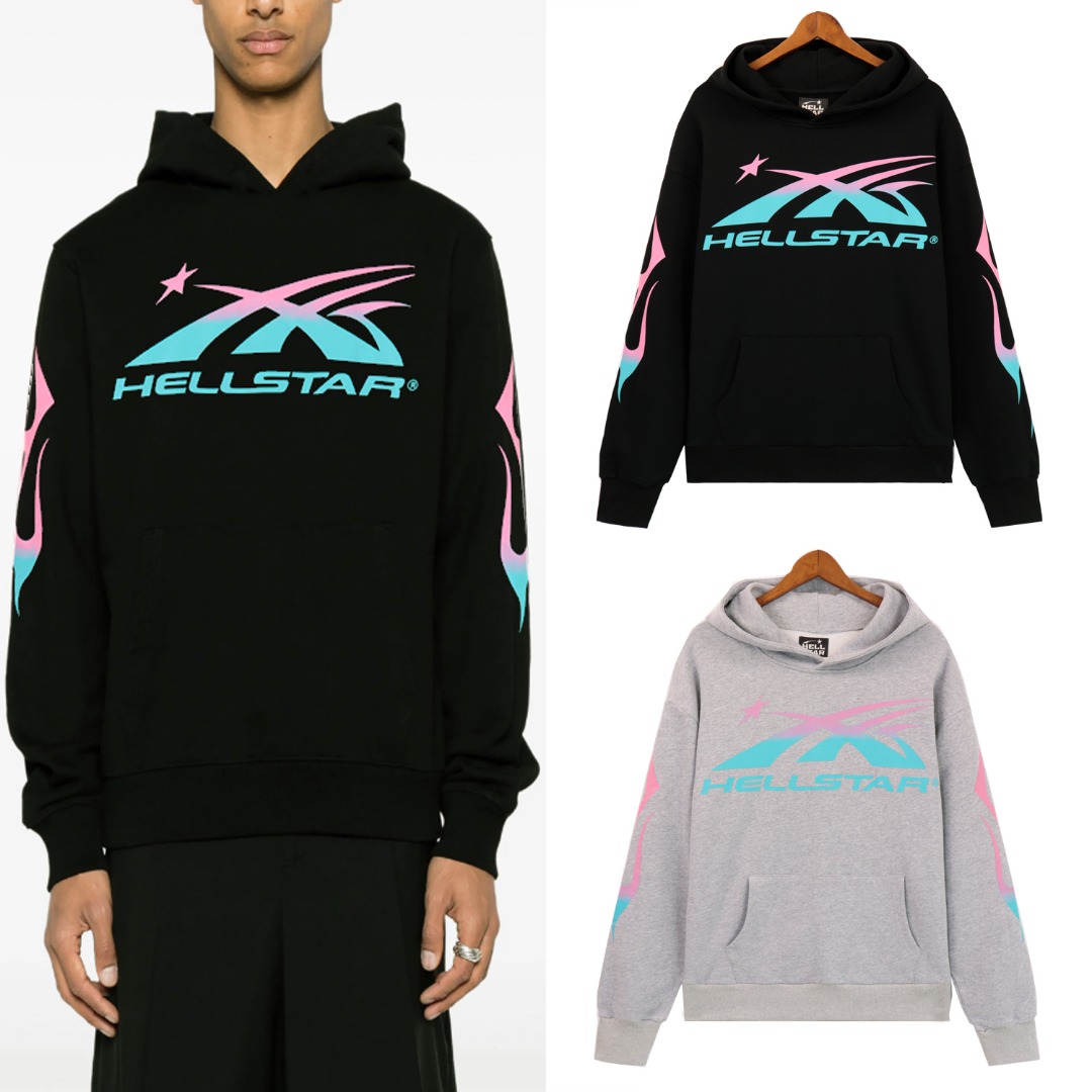 Hellstar Hoodie: BR 5659, 360g Fabric, Black Ash, Sizes S-XL - 图片 2