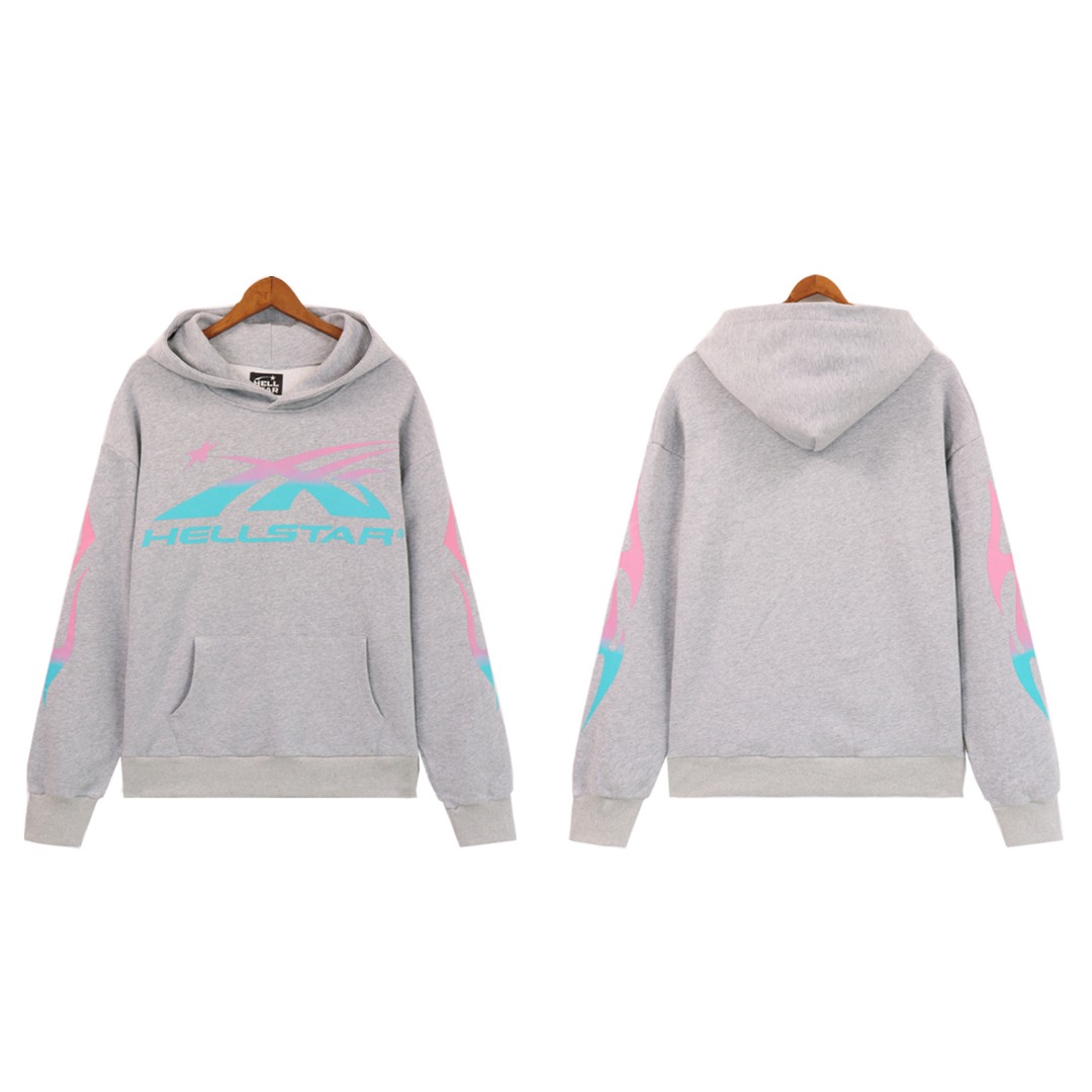 Hellstar Hoodie: BR 5659, 360g Fabric, Black Ash, Sizes S-XL - 图片 5