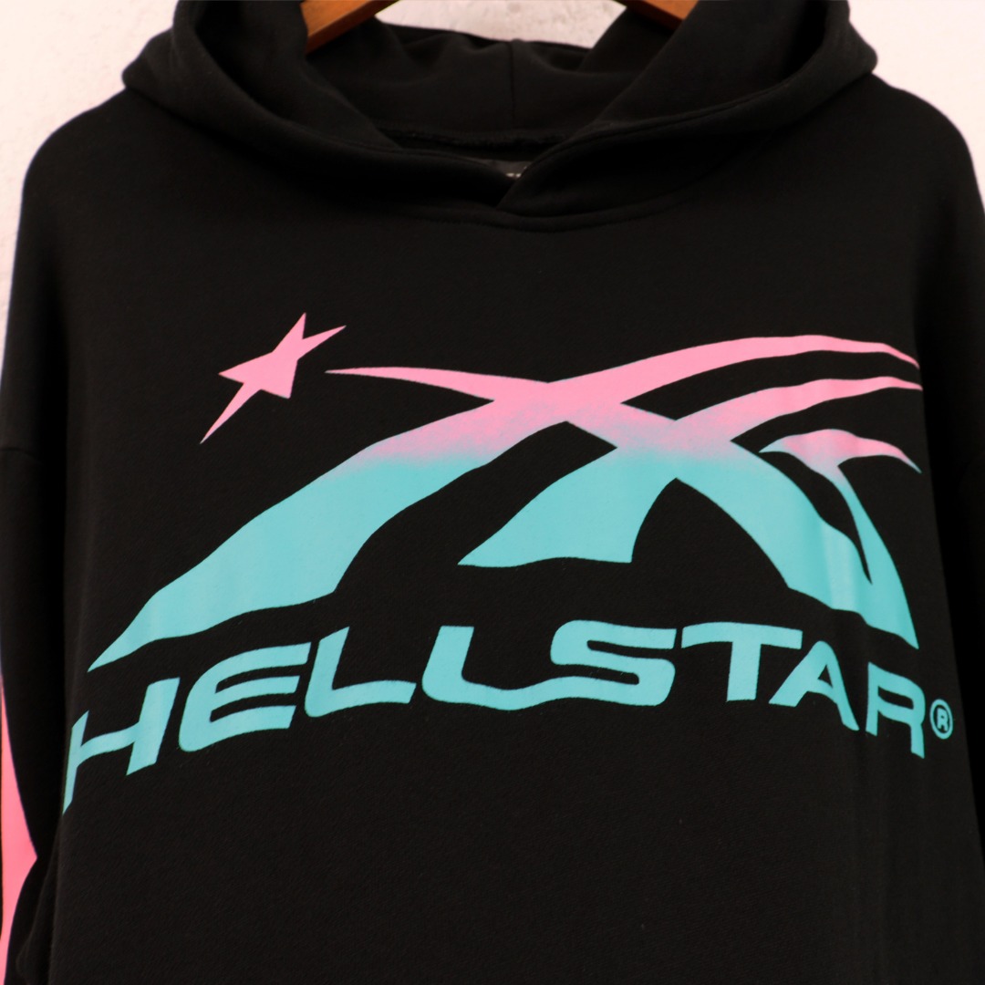Hellstar Hoodie: BR 5659, 360g Fabric, Black Ash, Sizes S-XL - 图片 9
