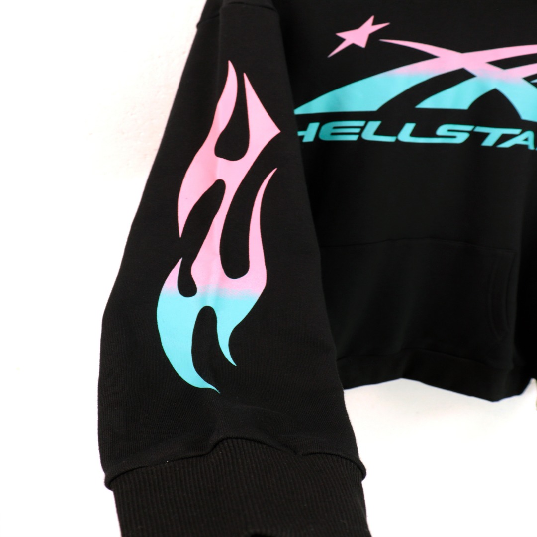 Hellstar Hoodie: BR 5659, 360g Fabric, Black Ash, Sizes S-XL - 图片 7