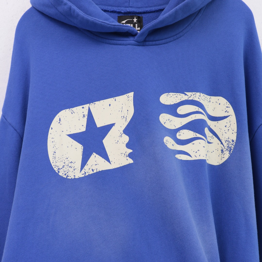 Water-Washing Hell Star Hoodie in 360g Fabric, Sizes S-XL, Multiple Colors - 图片 5