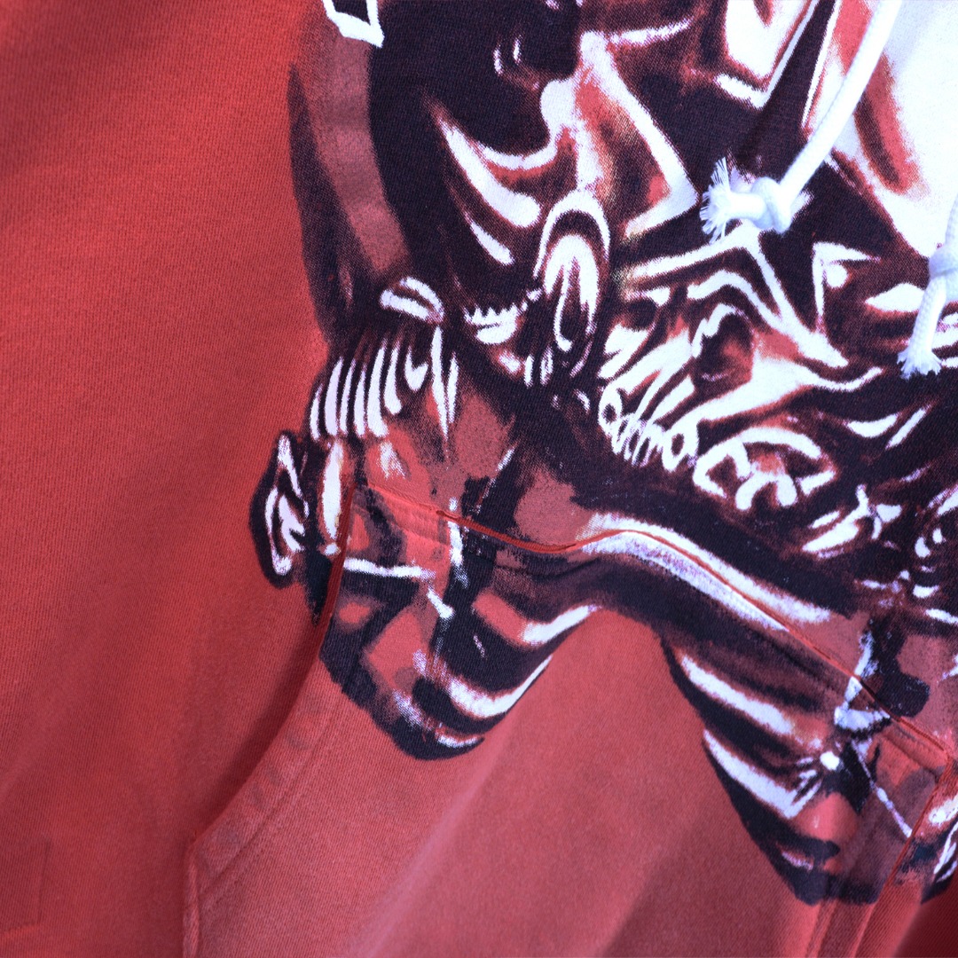 Water-Washing Hellstar Hoodie in Washing Black and Red, Sizes S-XL (BR 5665) - 图片 9