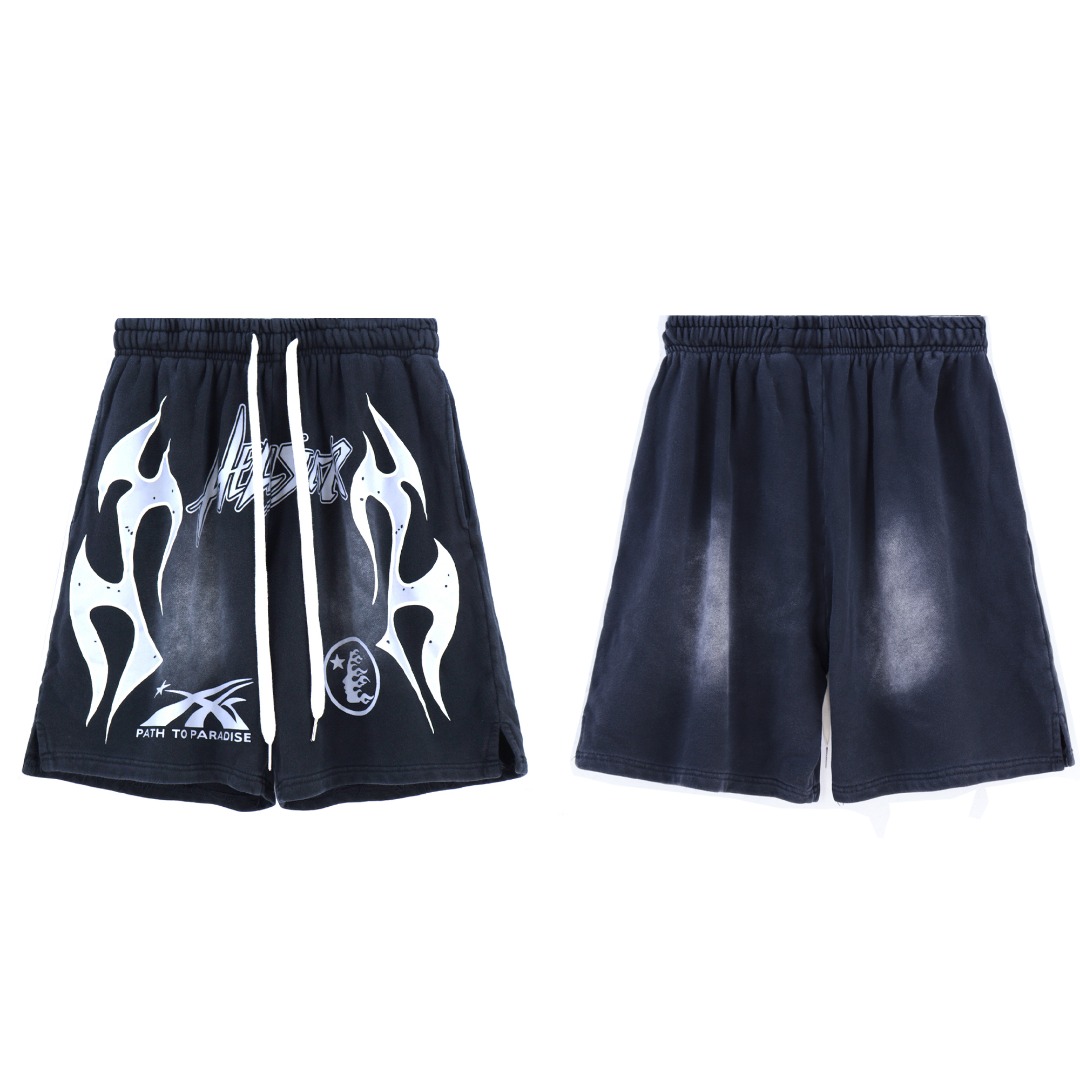 Water-Washing Hellstar Hoodie in 360g Fabric; Colors: Black, Blue; Sizes: S-XL. - 图片 4