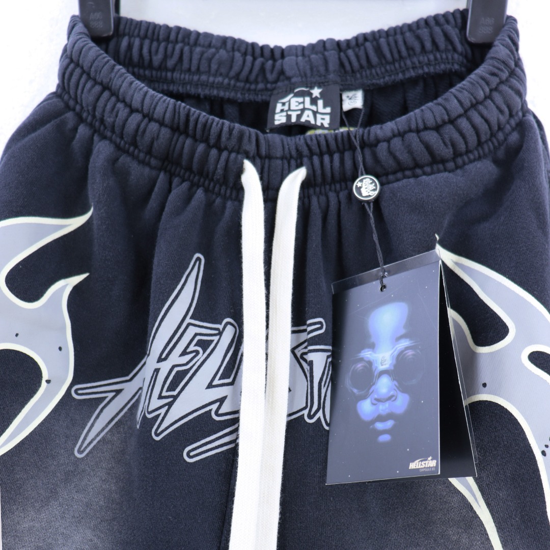 Water-Washing Hellstar Hoodie in 360g Fabric; Colors: Black, Blue; Sizes: S-XL. - 图片 8