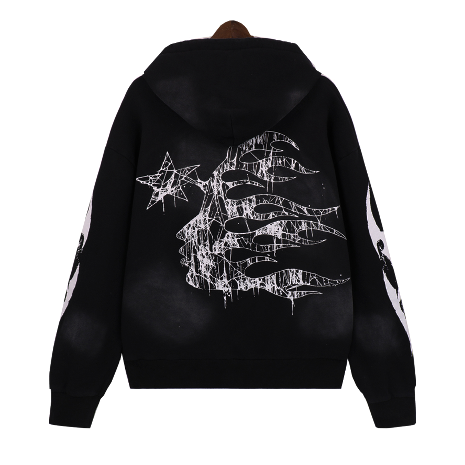 Hellstar Water-Washing Hoodie in 360g Fabric, Sizes S-XL, Code BR5668 - 图片 3